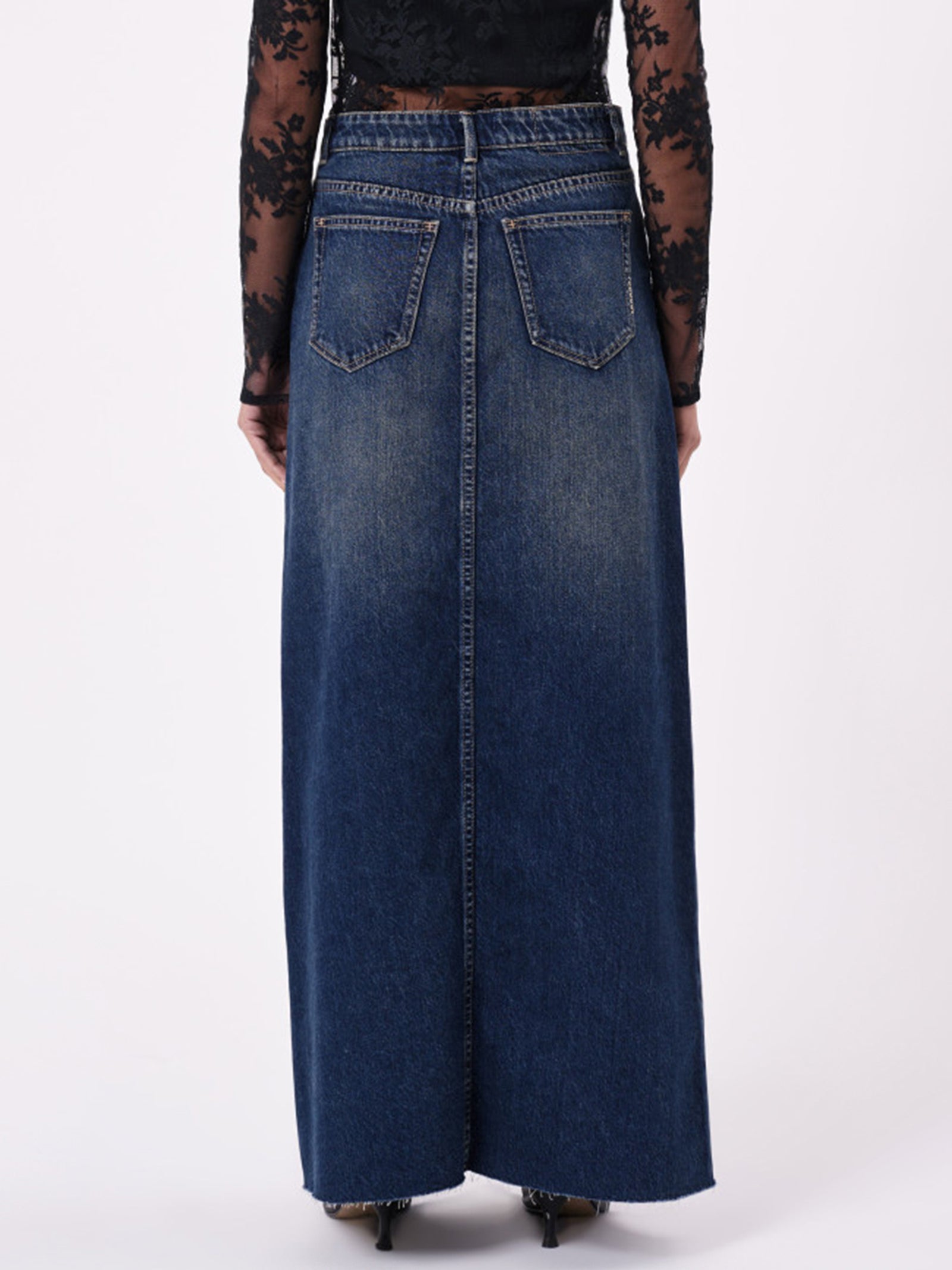 Darcy Maxi Skirt Gold Mine - Dark Vintage Indigo