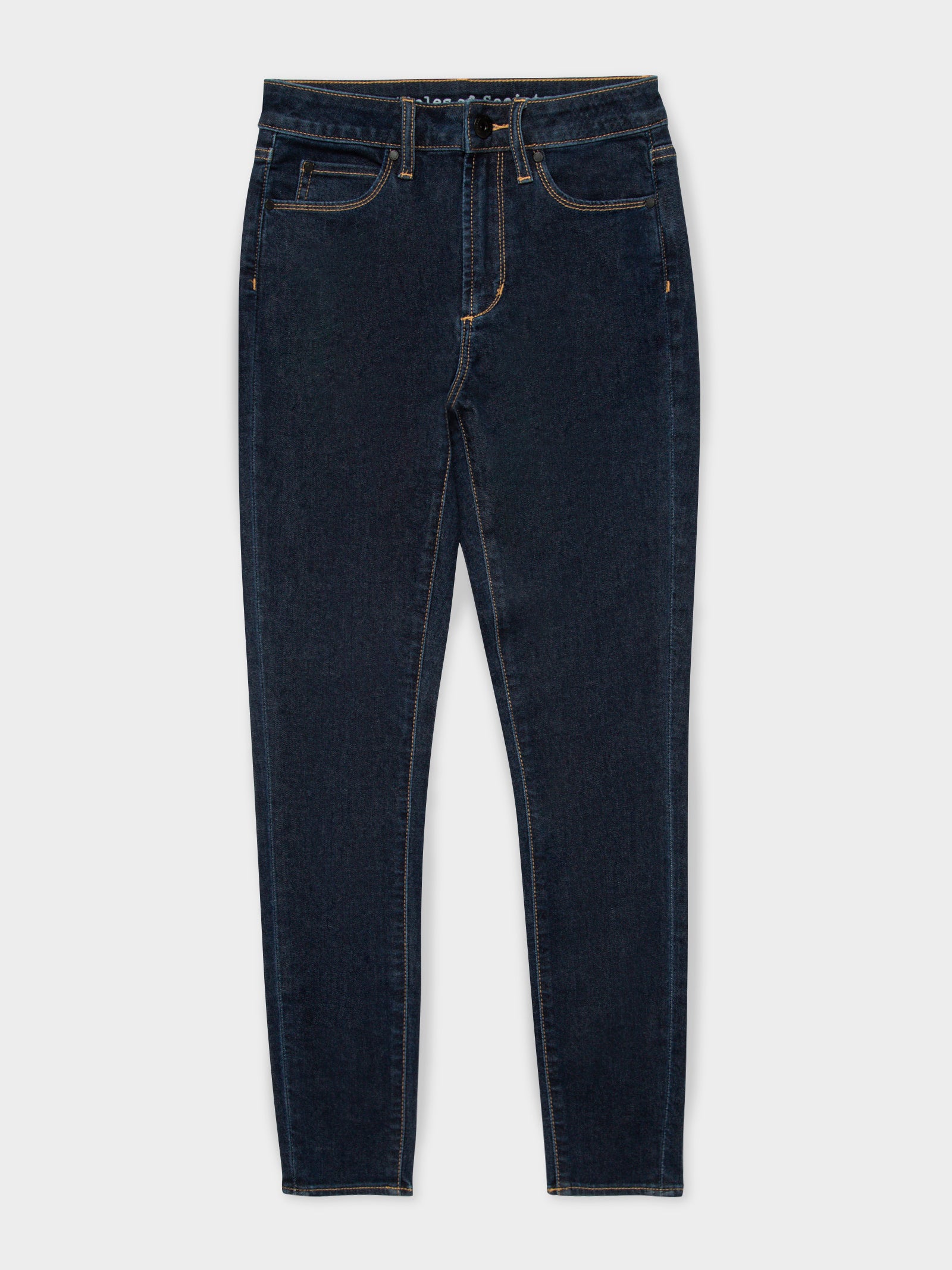 High Lisa Skinny Ankle Jeans in Dark Mid Wash Denim