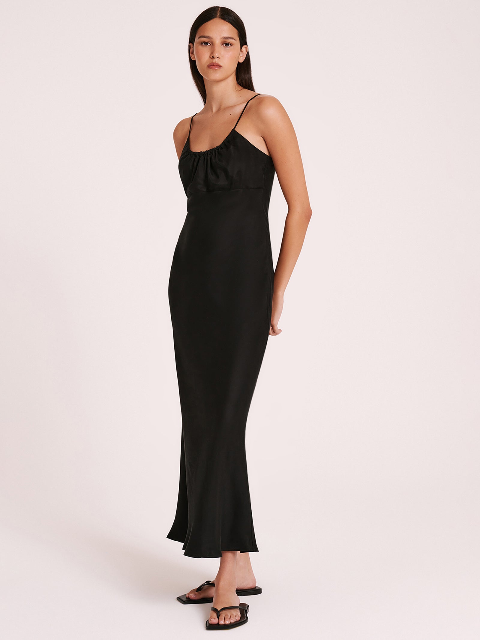 Sol Cupro Dress in Black