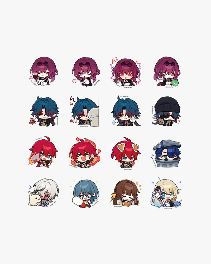 Honkai: Star Rail Pom-Pom Gallery Series Chibi Sticker Pack