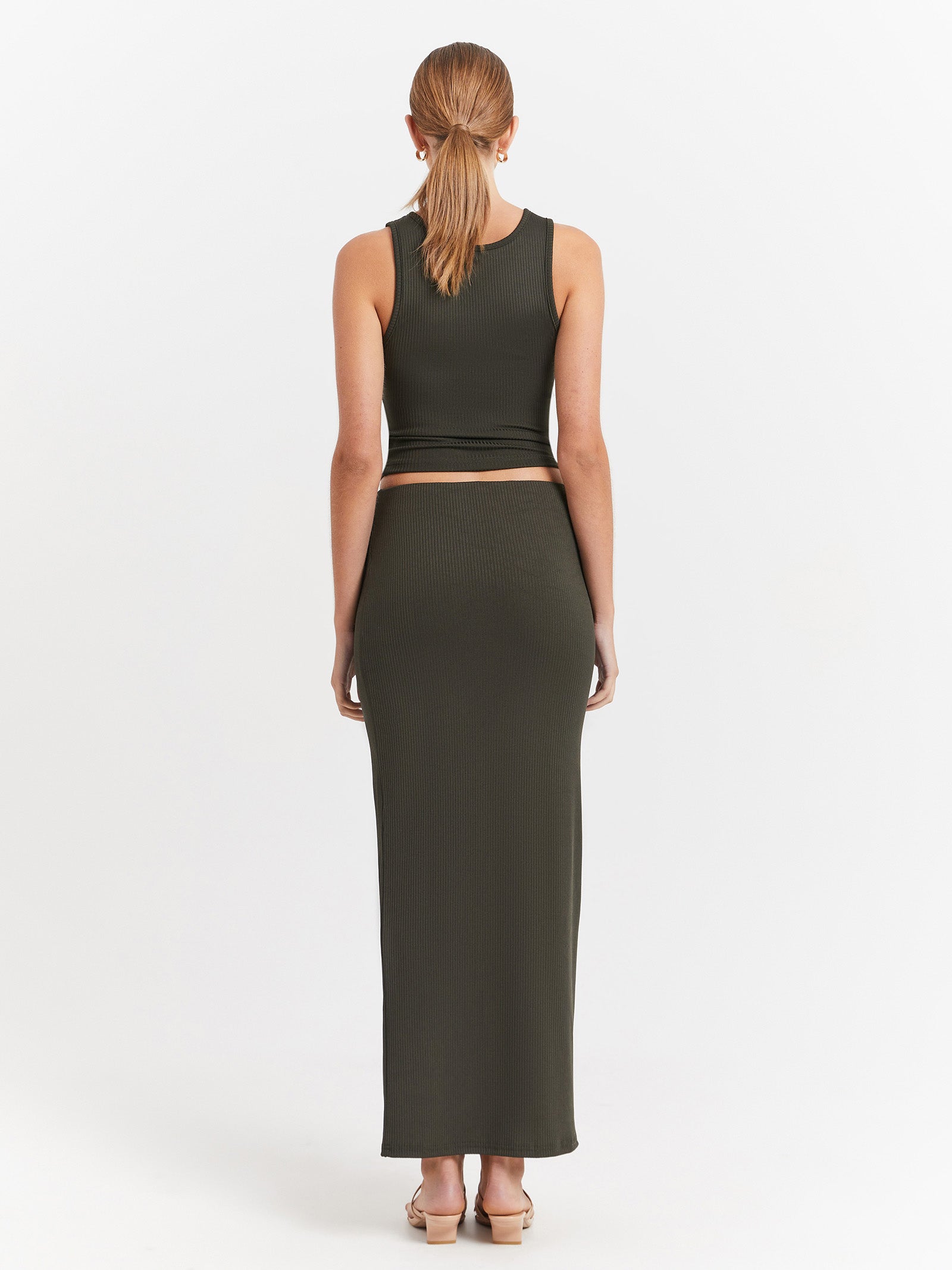 Azari Maxi Skirt in Seaweed