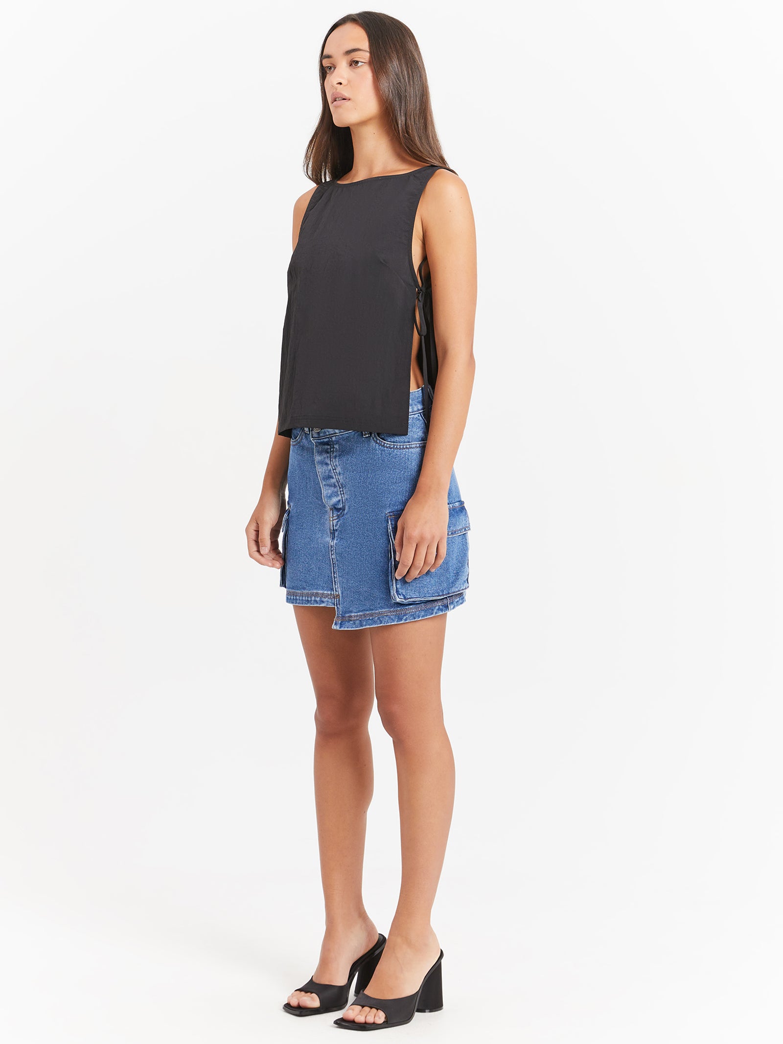 Winnie Denim Skirt in River Blue