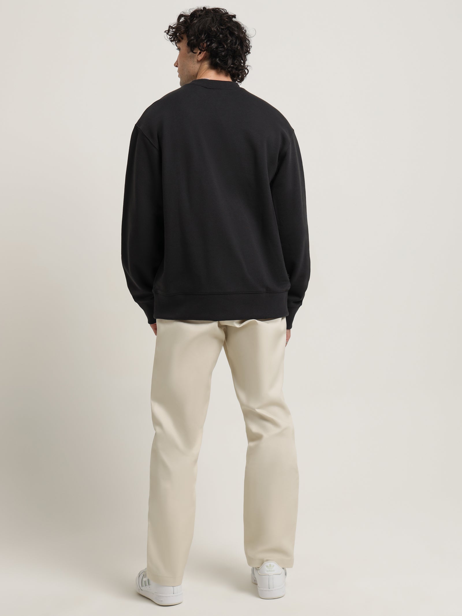 Adicolor Contempo Crew French Terry Sweatshirt in Black