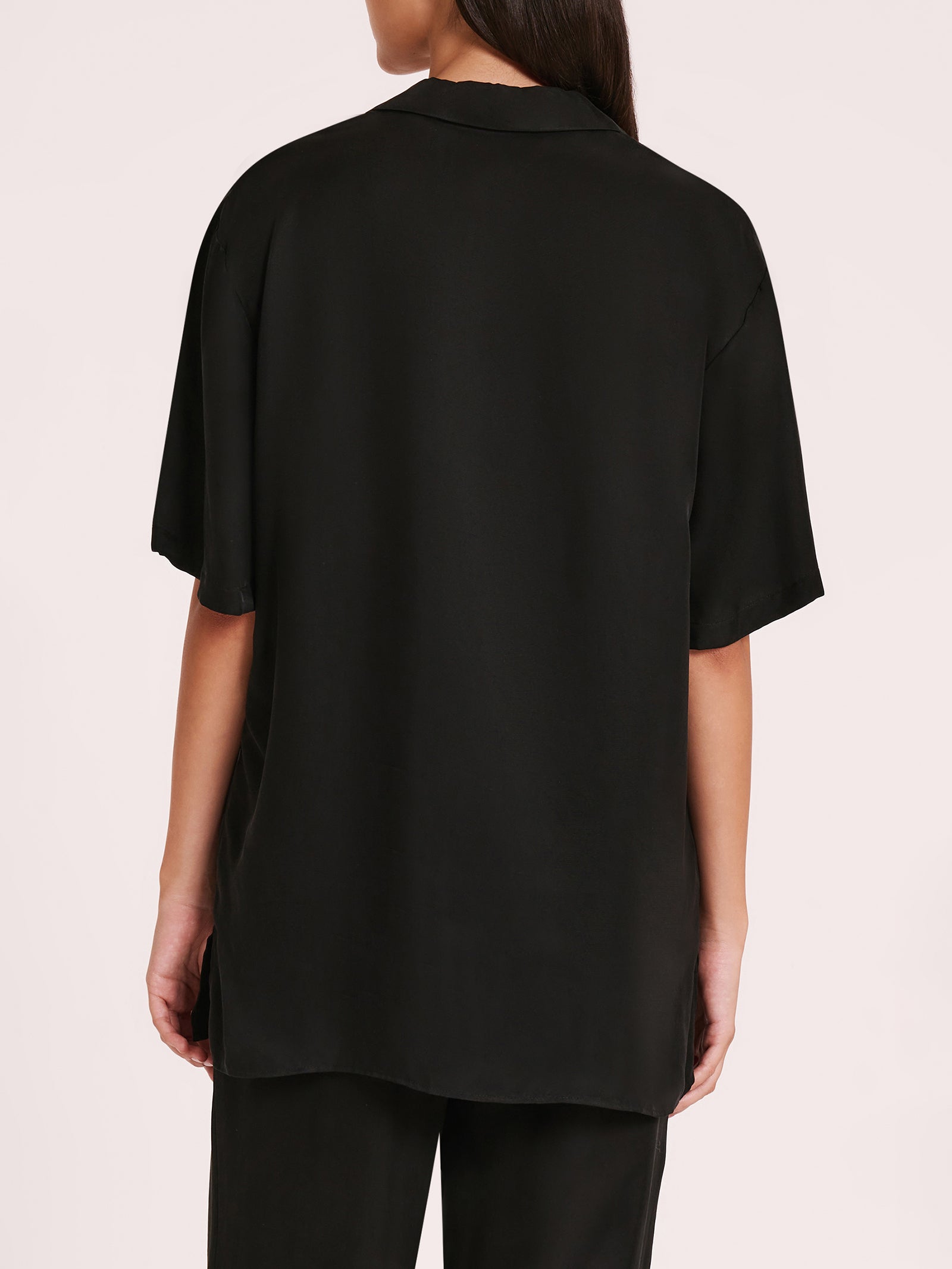 Lucia Cupro Shirt in Black