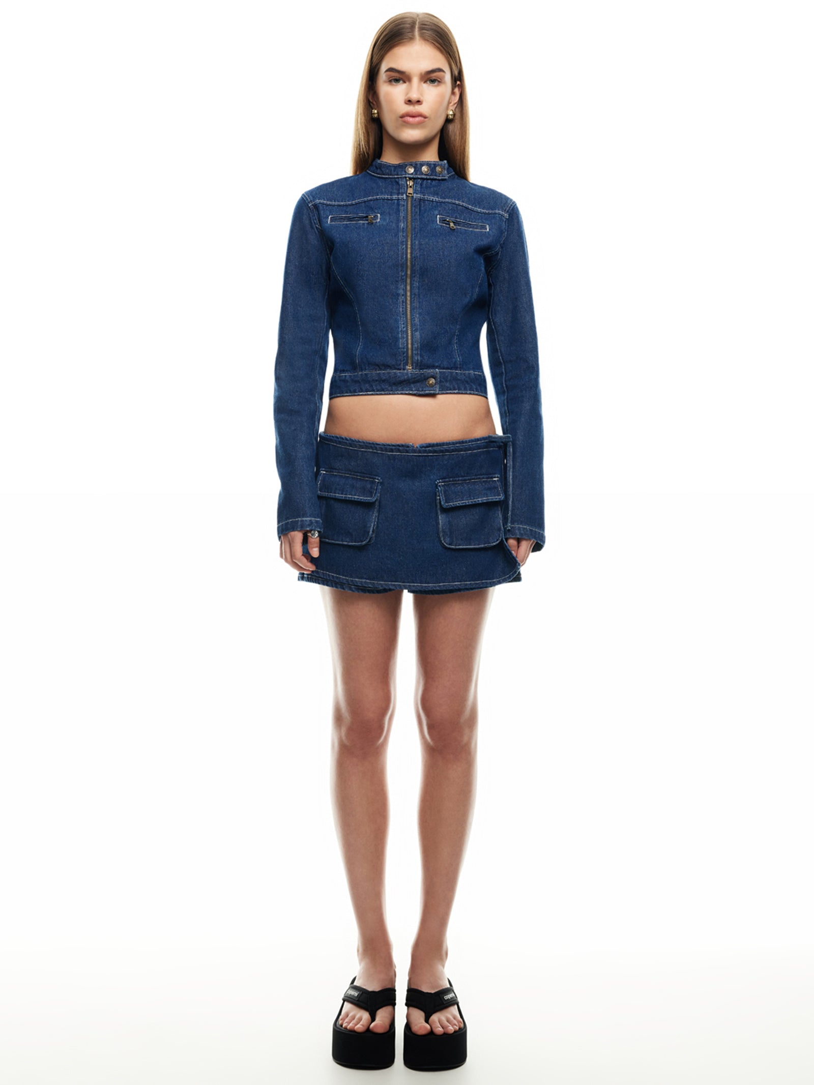 Countryside Skort in Blue Denim