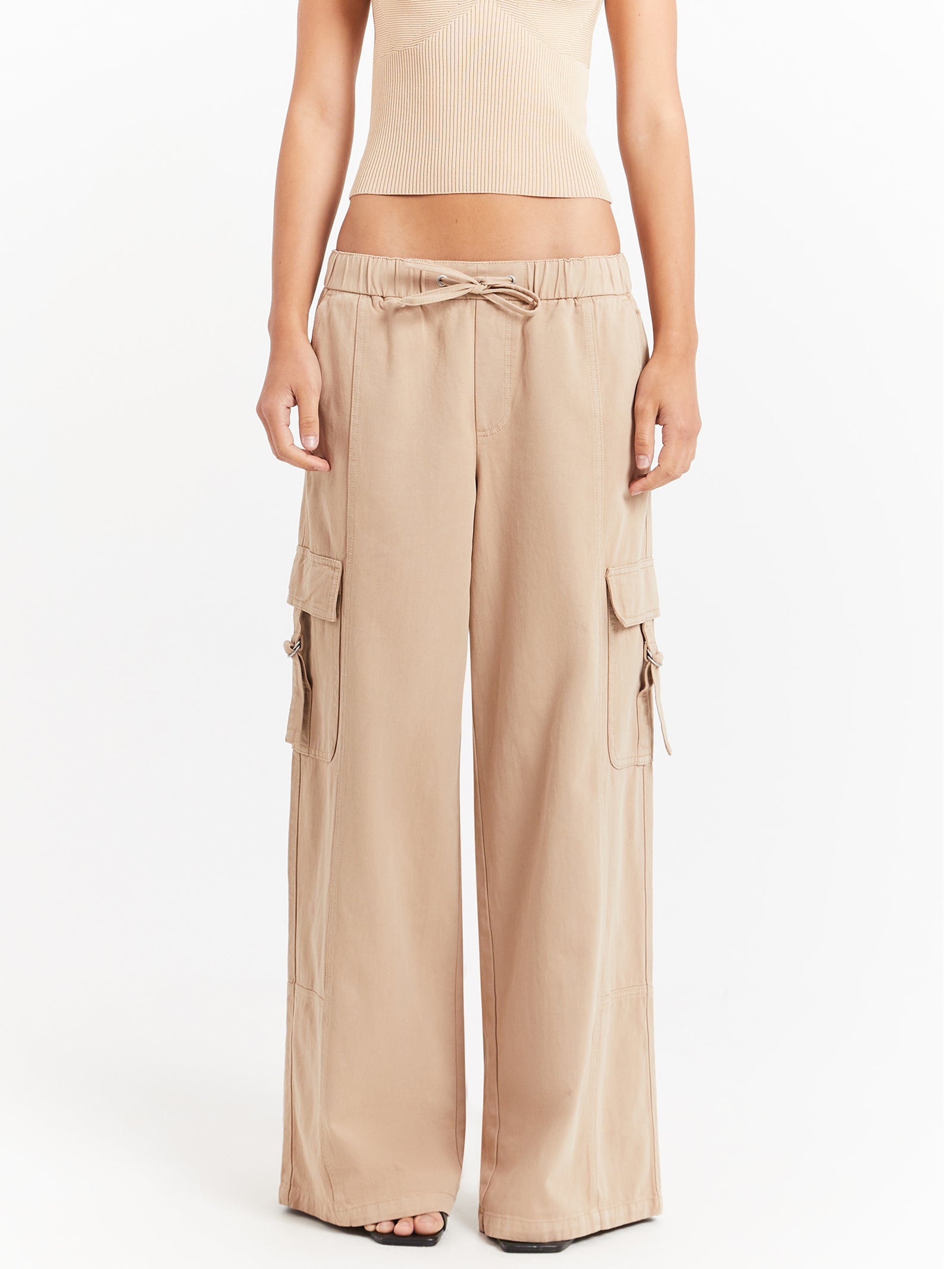 Luna Wide Leg Pants in Light Camel