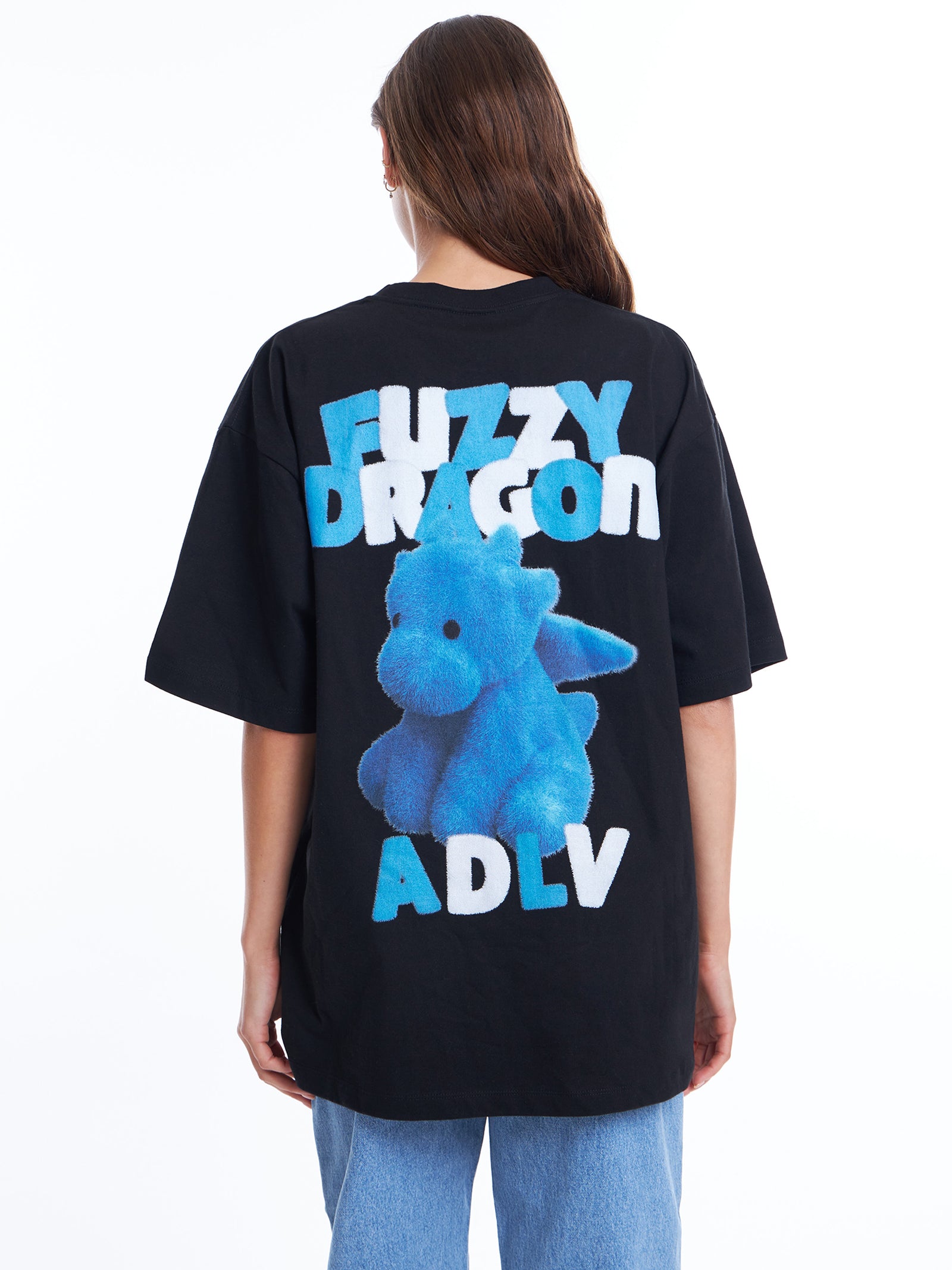 Fuzzy Font Dragon Tee