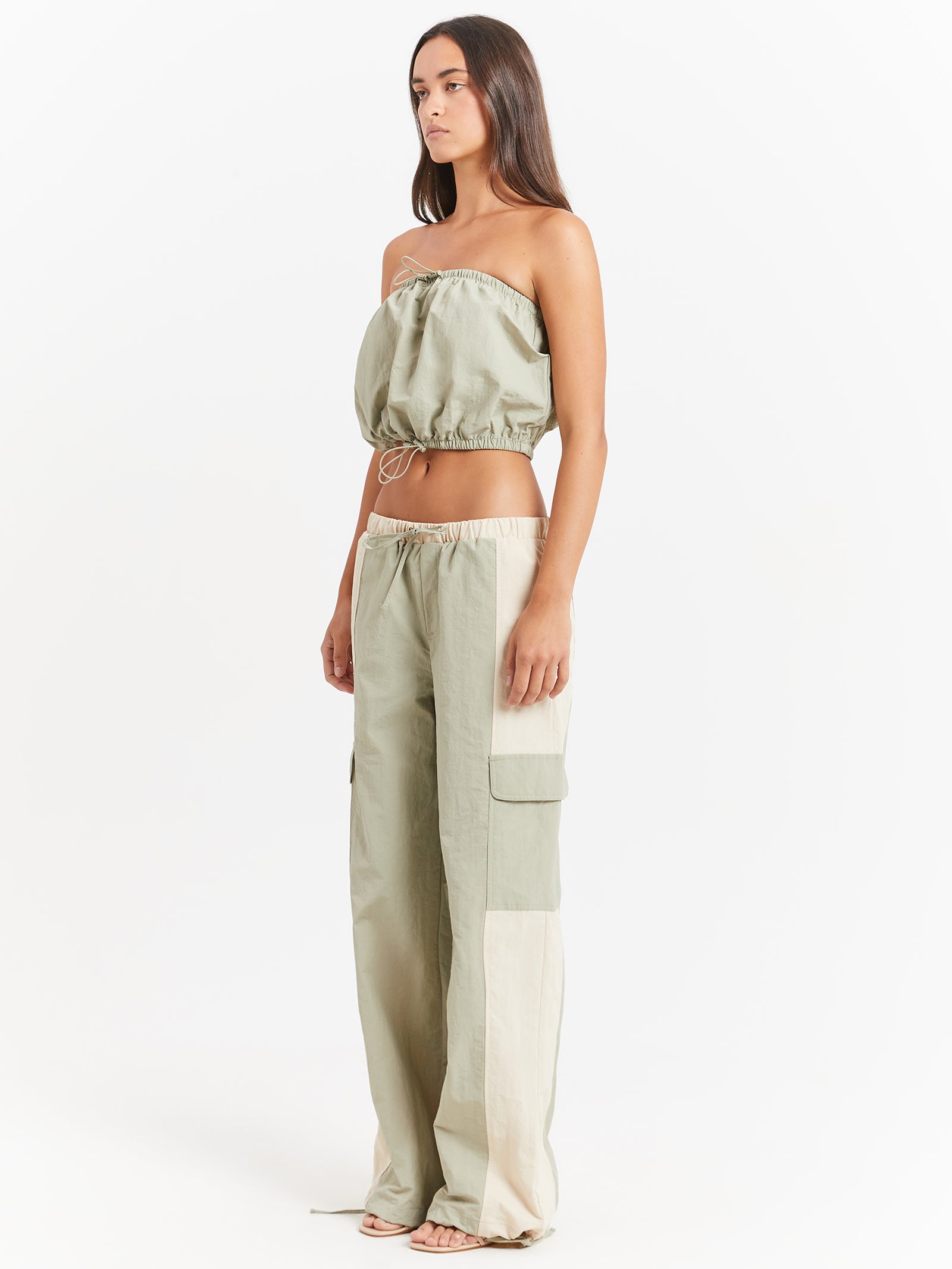 Ella Parachute Top in Sage