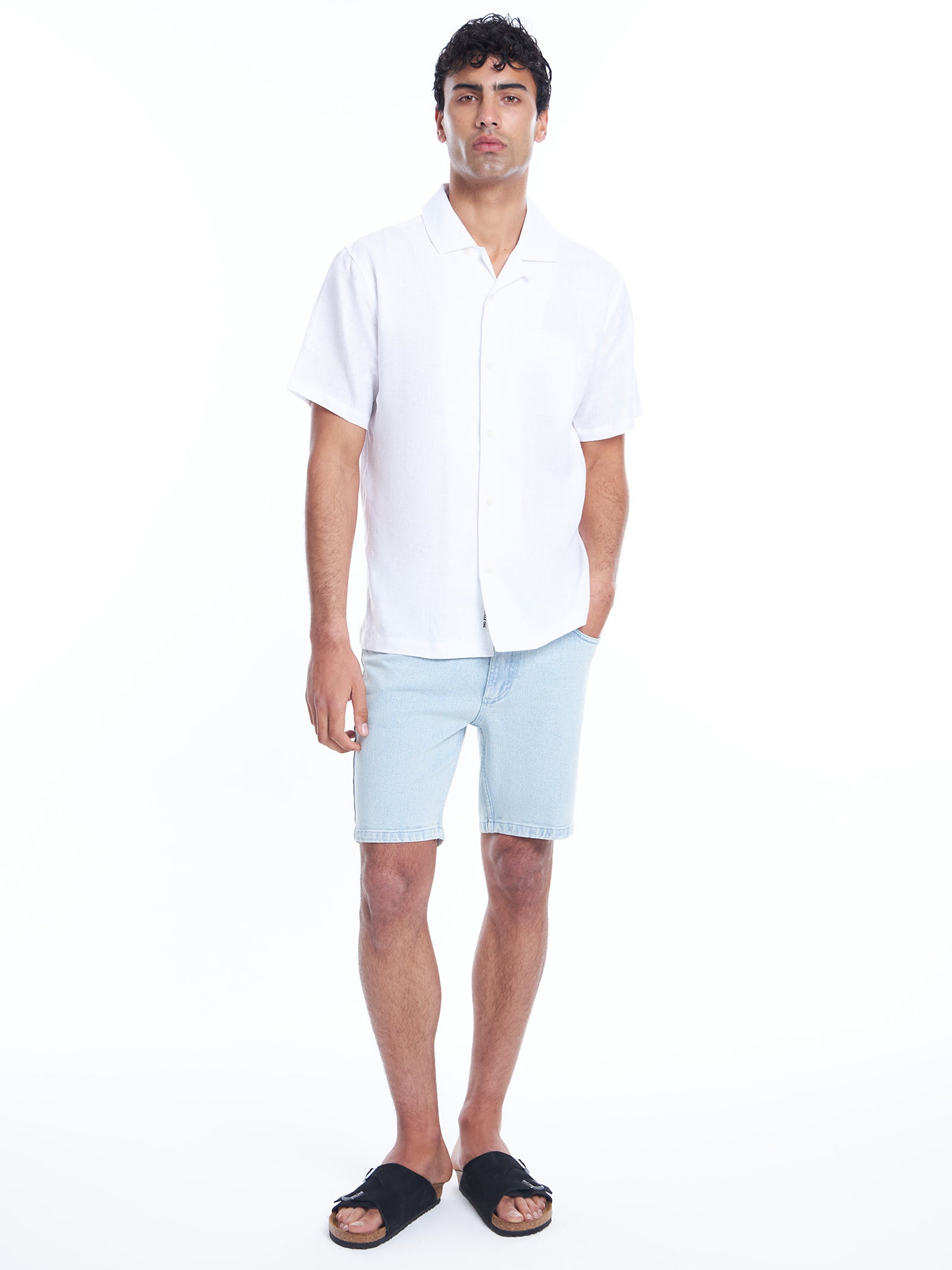 Zane Skinny Denim Short - Glacial Blue