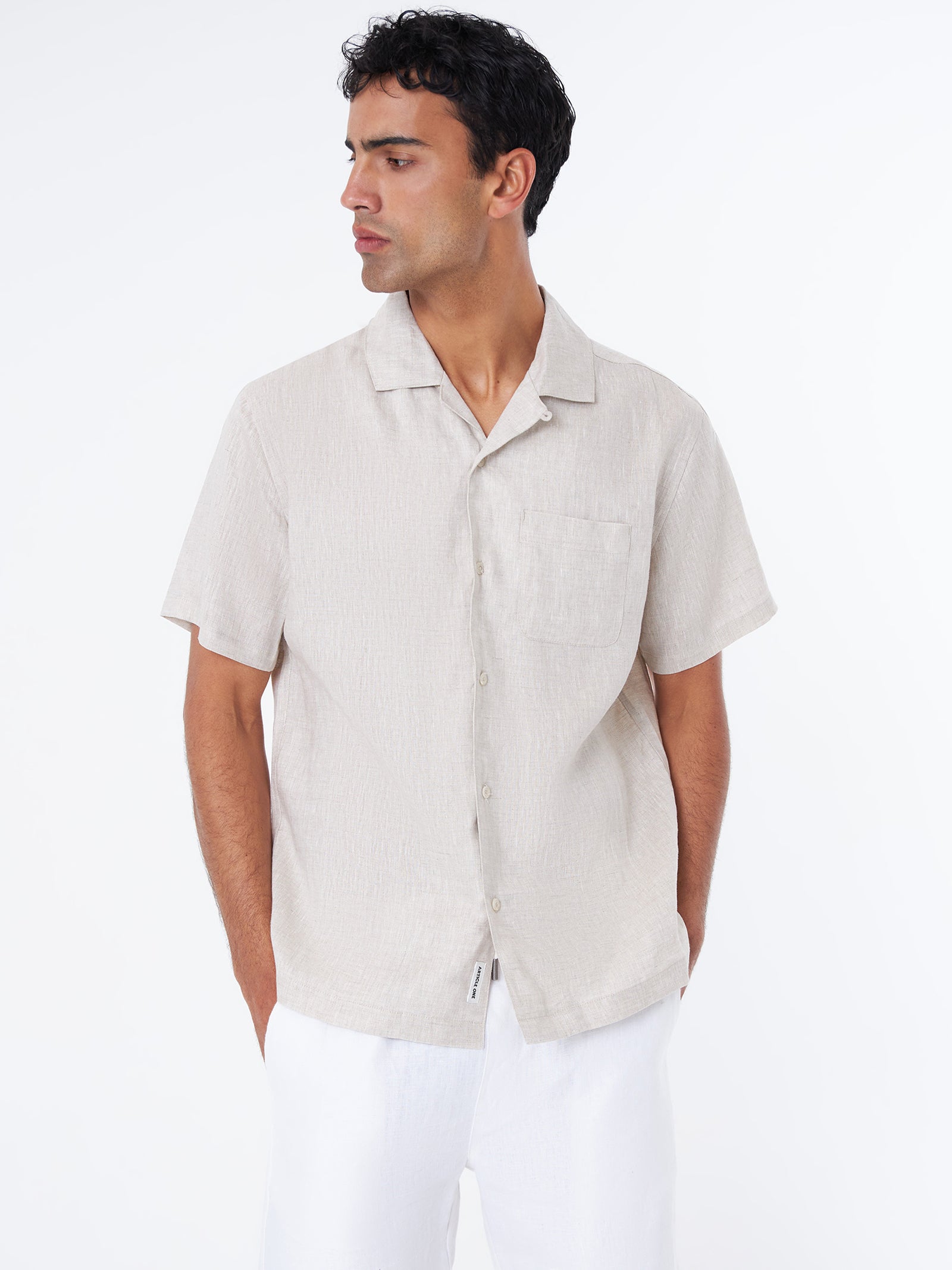 Luca Linen Resort Shirt - Natural