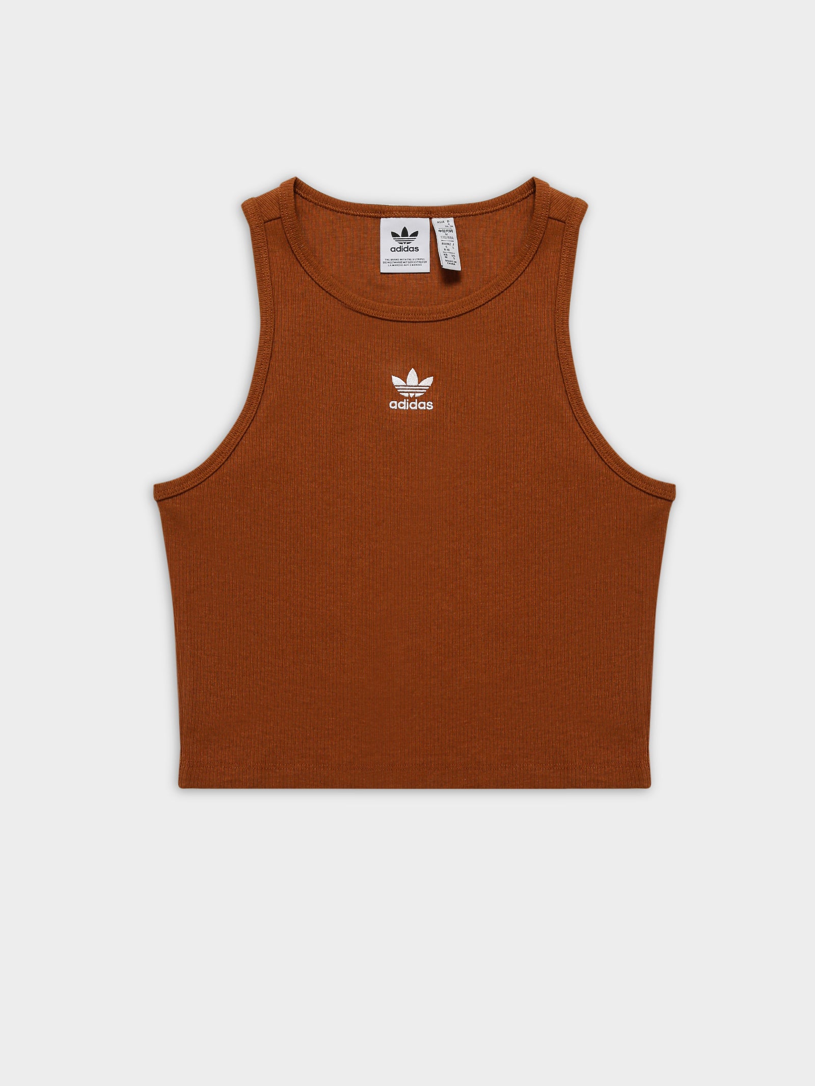 Adicolor Essentials Rib Tank Top in Brown