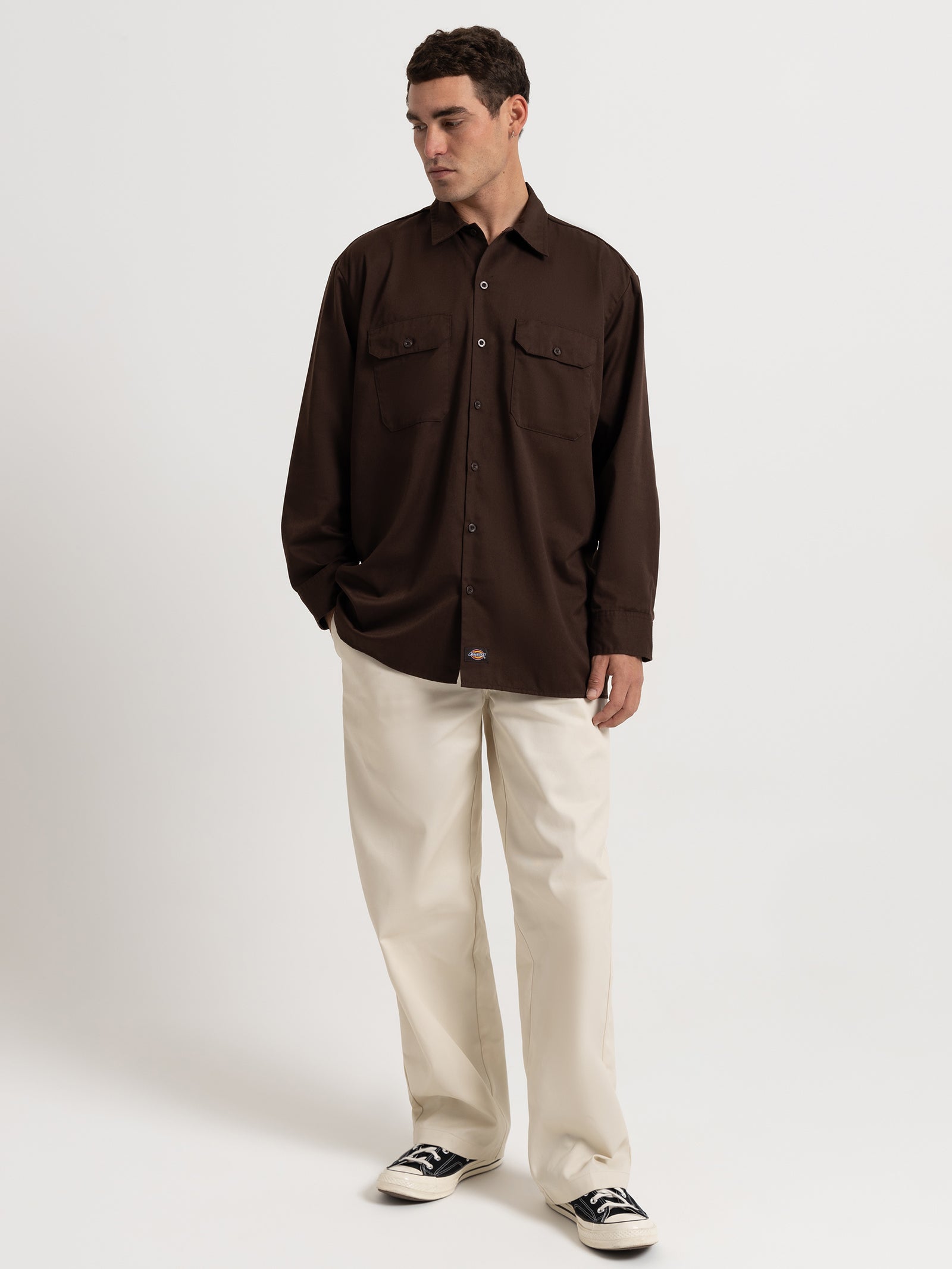 574 Long Sleeve Shirt in Brown