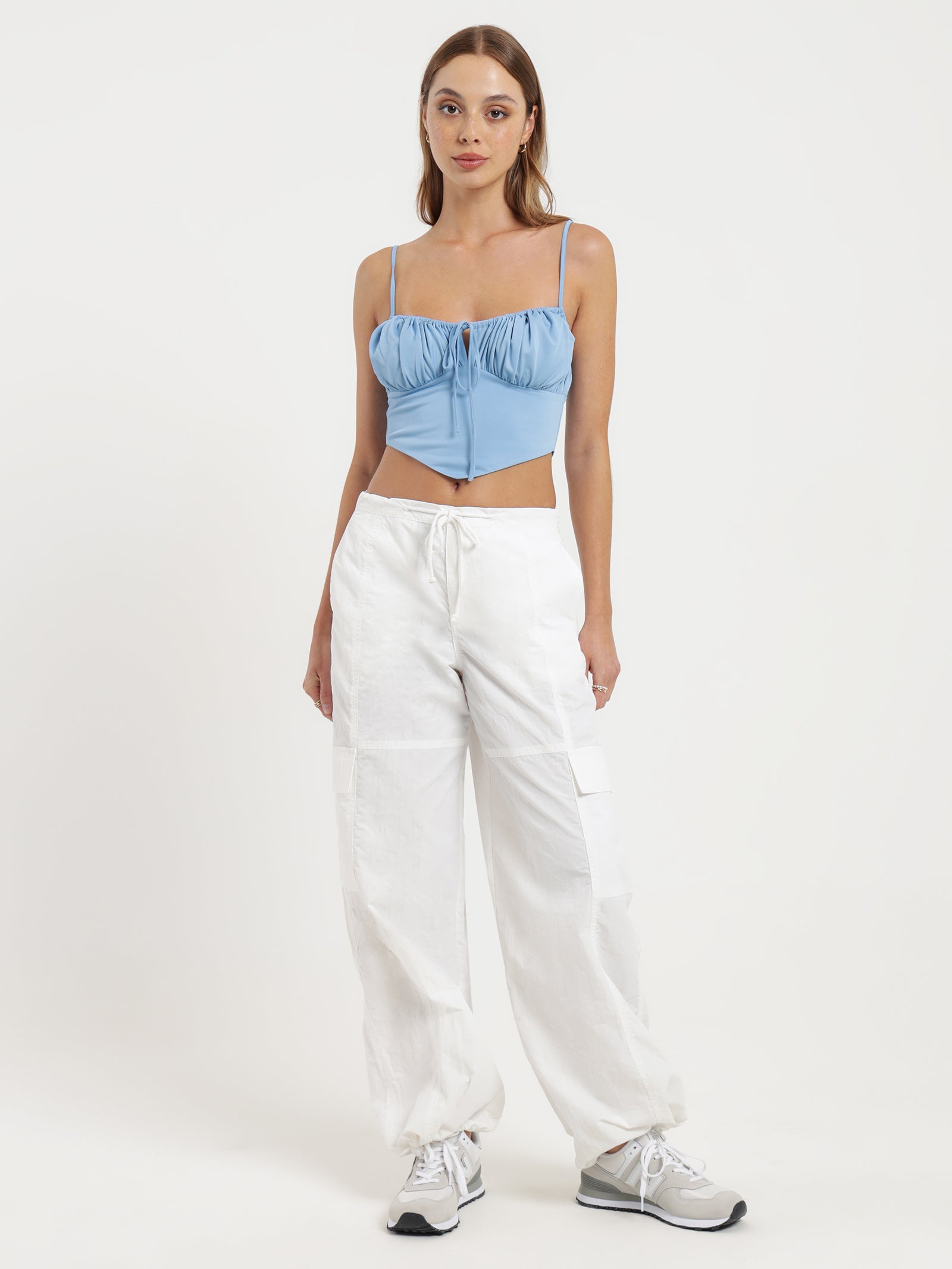 Bay Handkerchief Top in Sky Blue