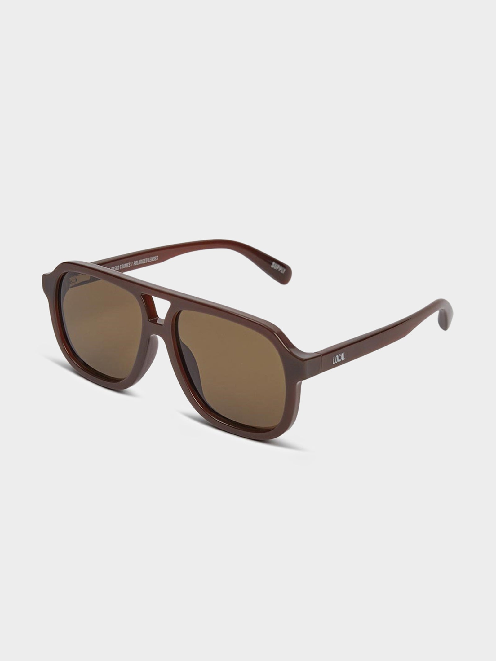 MXP Polished Sunglasses in Caramel & Dark Brown