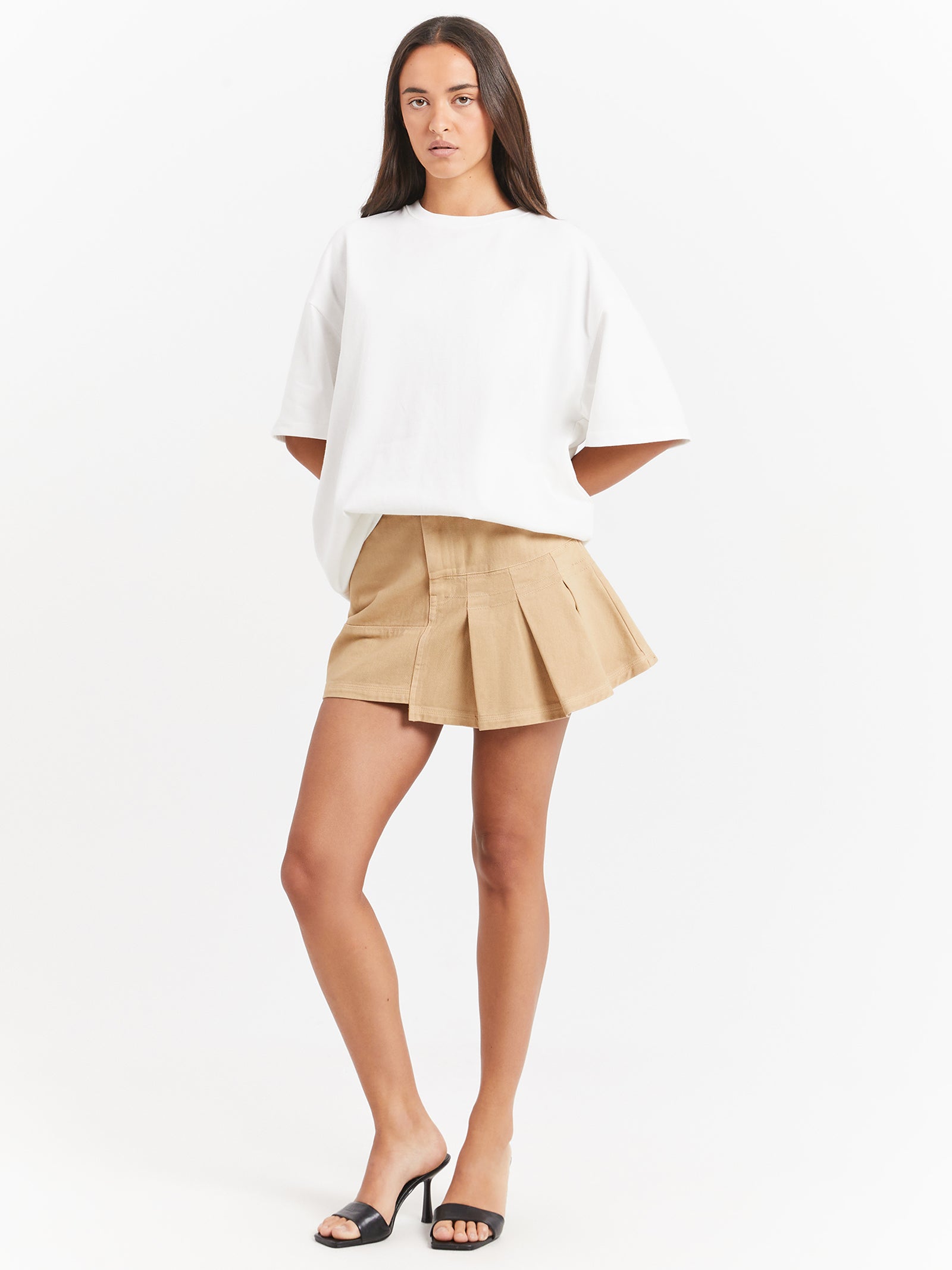 Archer Mini Skirt in Light Camel