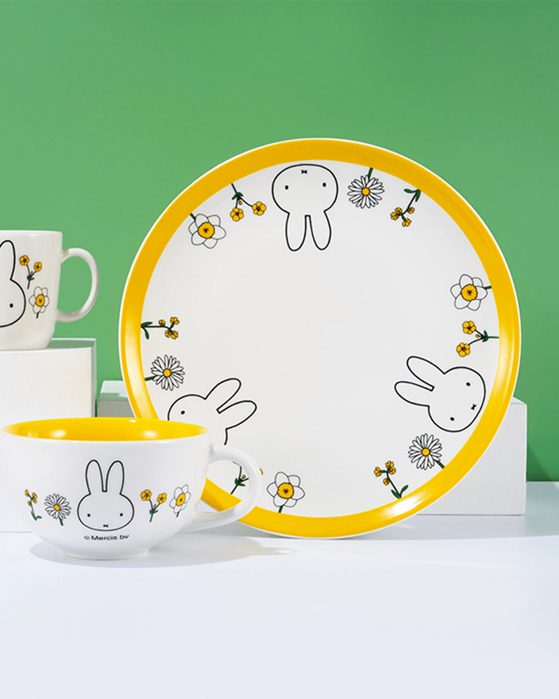 Miffy Floral Series Ceramic Plate