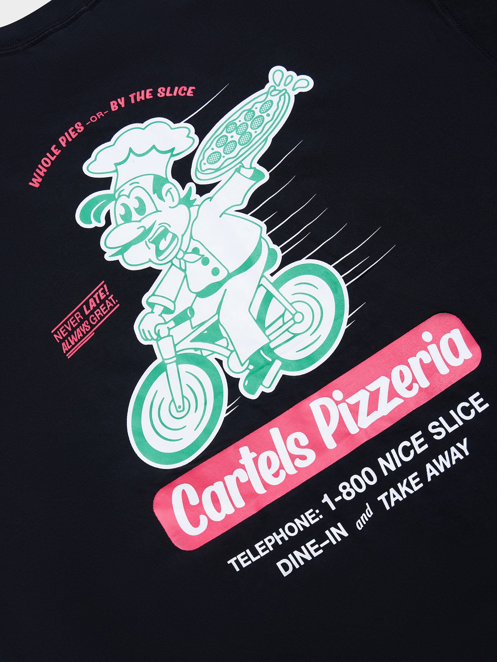 Pizza Tee In Black