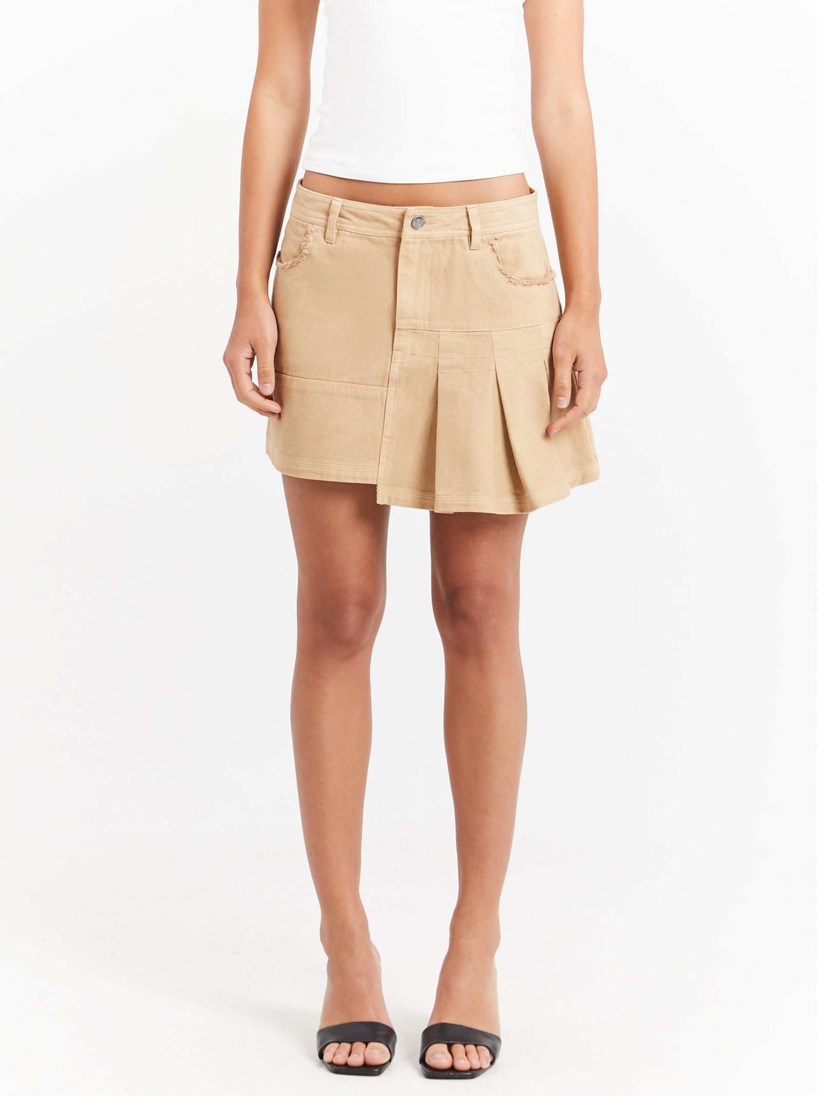 Archer Mini Skirt in Light Camel