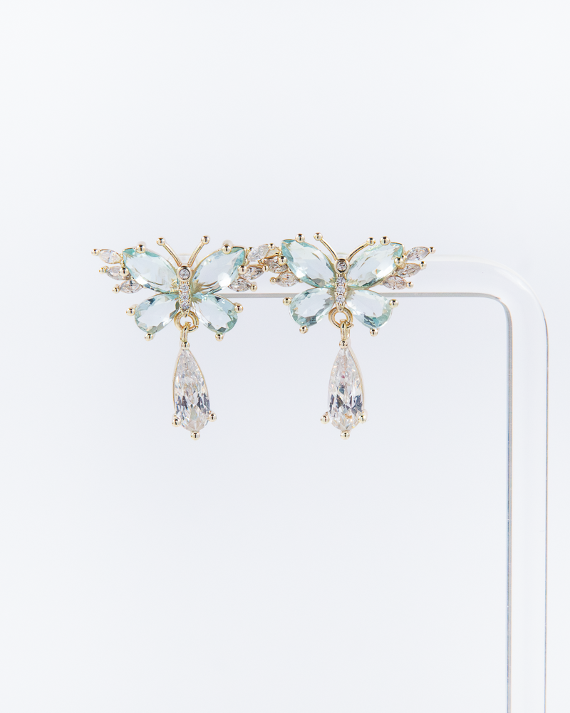 NYU NYU Crystal Wing Drop Earrings