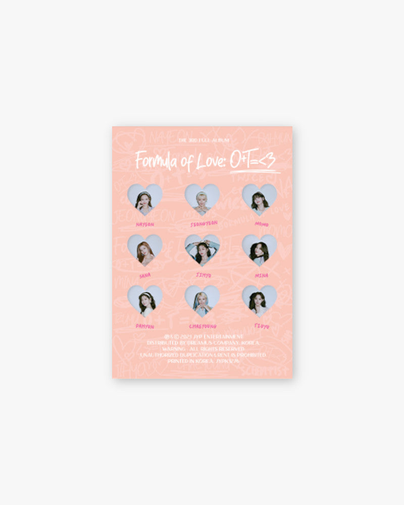 TWICE - 3rd Album [FORMULA OF LOVE: O T=<3] (4 VERSIONS)