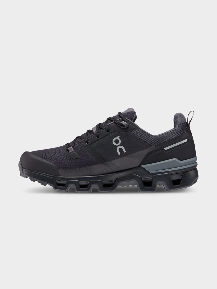 Mens Cloudwander Waterproof Sneakers in Black Eclipse