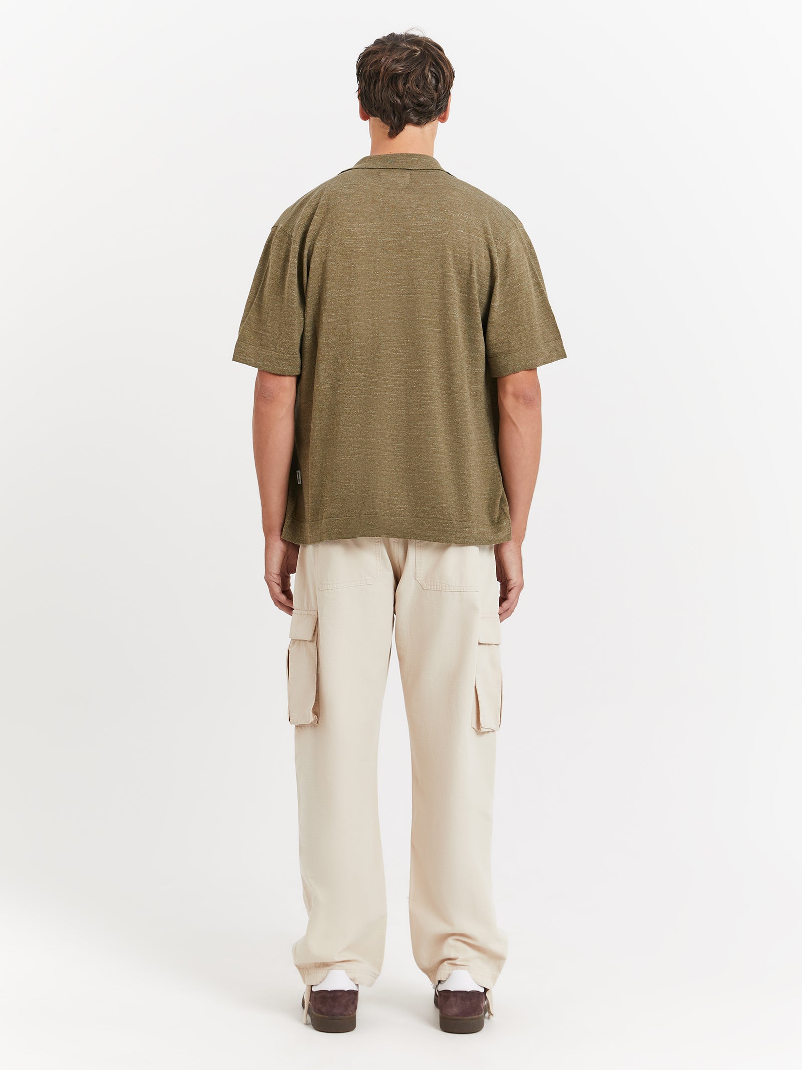 Ennis Knit Shirt in Basil Green