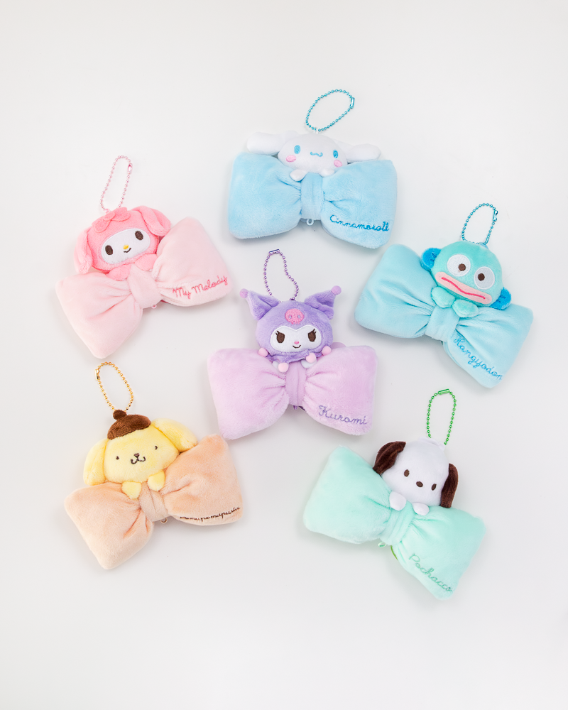 Sanrio Bowtie Plush Charm Keyring