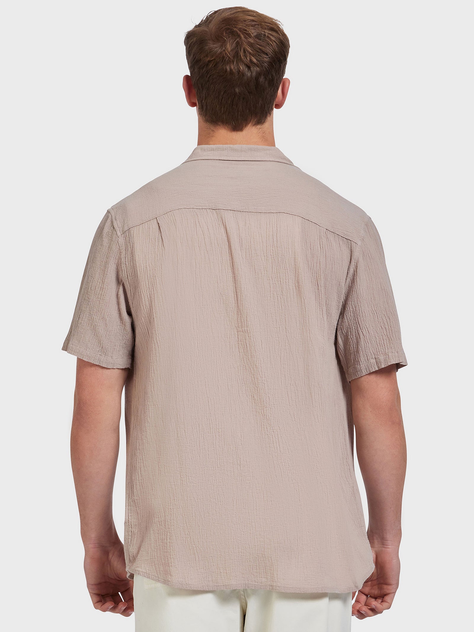 Bedford Short Sleeve Shirt in Warm Sand