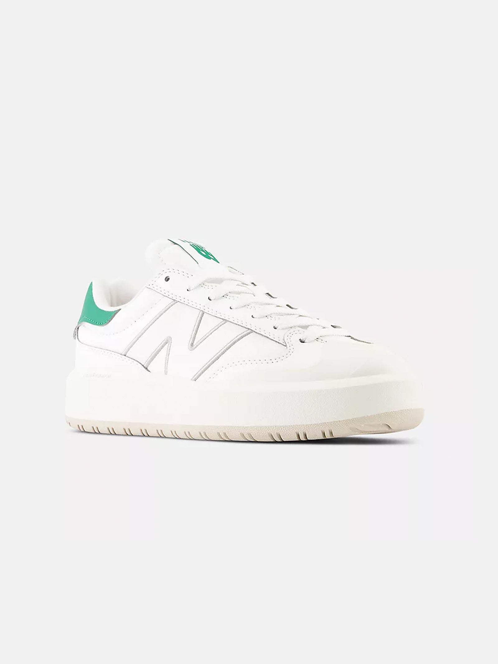 Womens CT302 Sneakers in White & Green