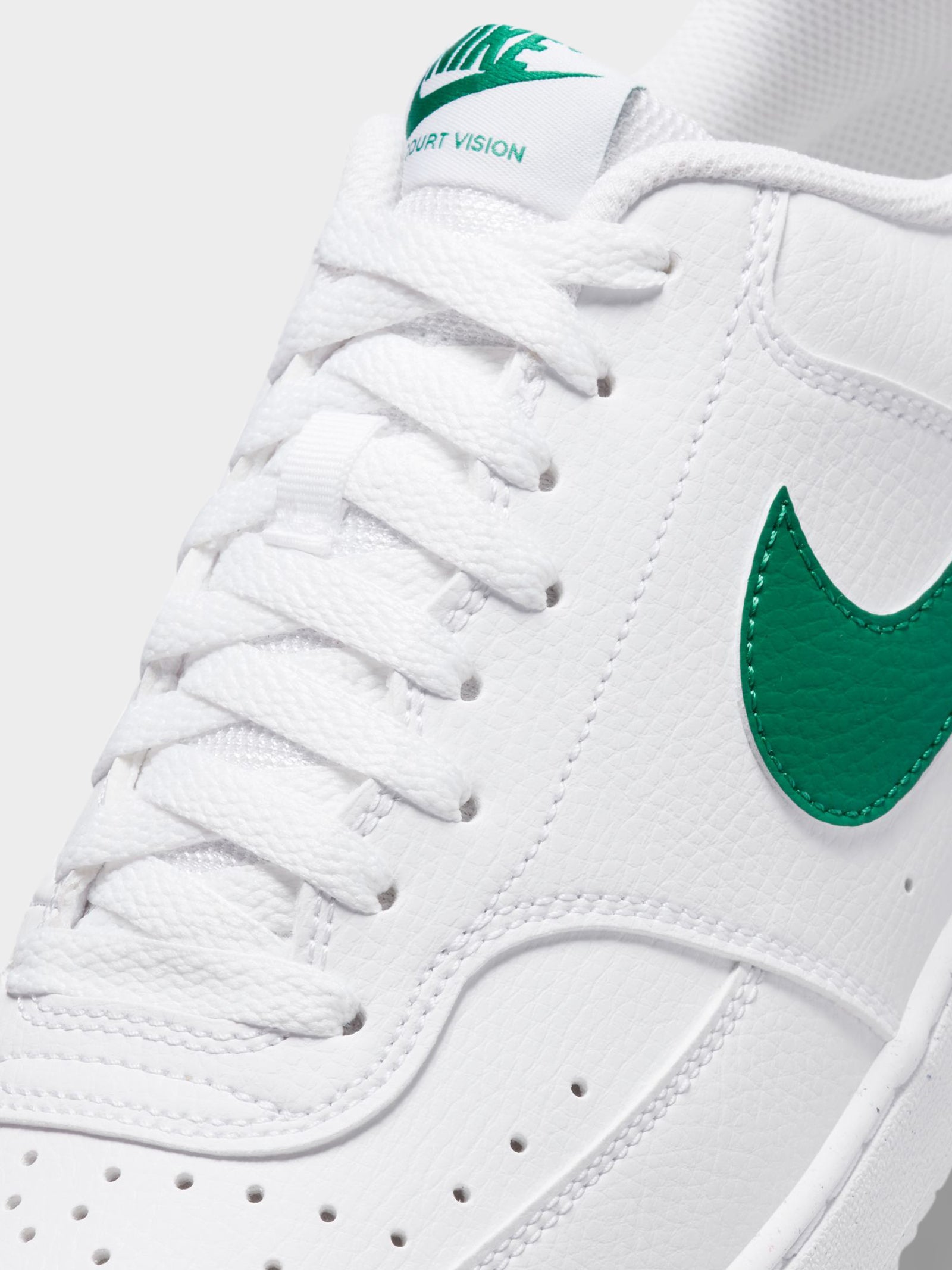 Mens Court Vision Low Sneakers in White & Malachite