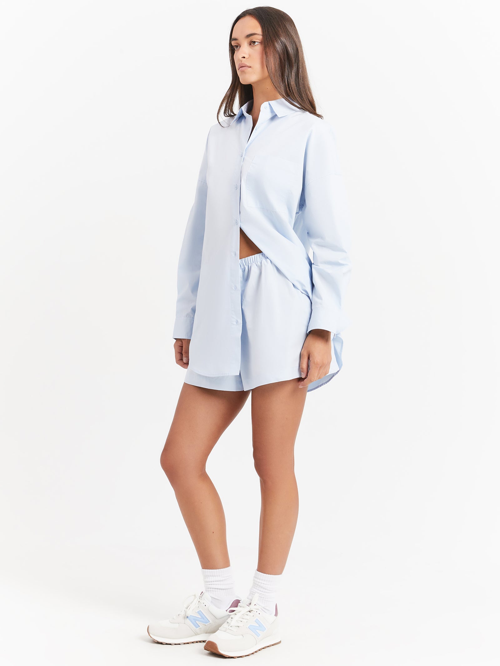 Lavina Oversized Shirt in Sky