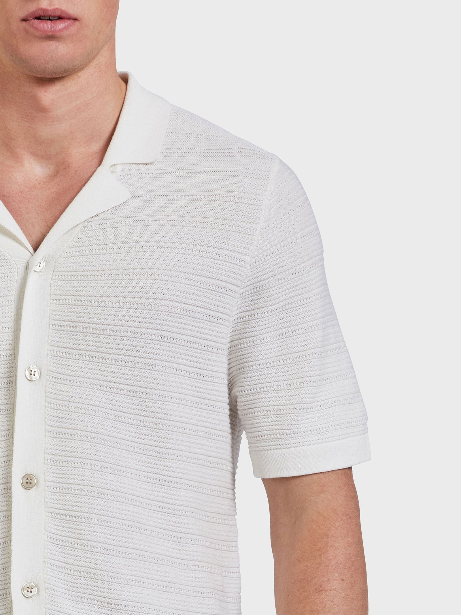 Monaco Knit Polo Shirt in Natural