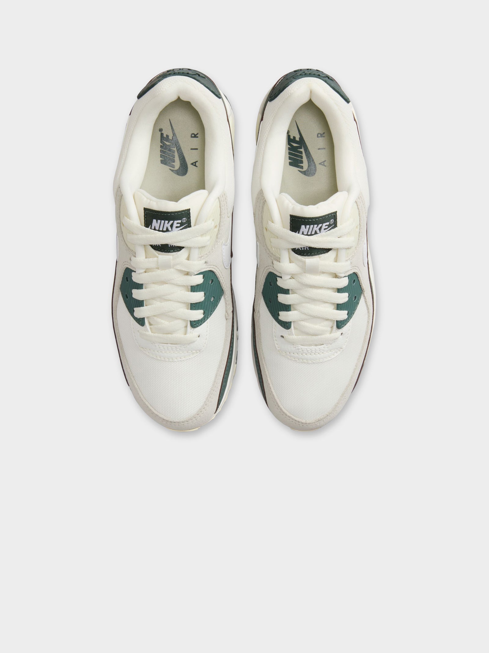 Womens Air Max 90 Sneakers in Sail, White, Green & Coconut Milk