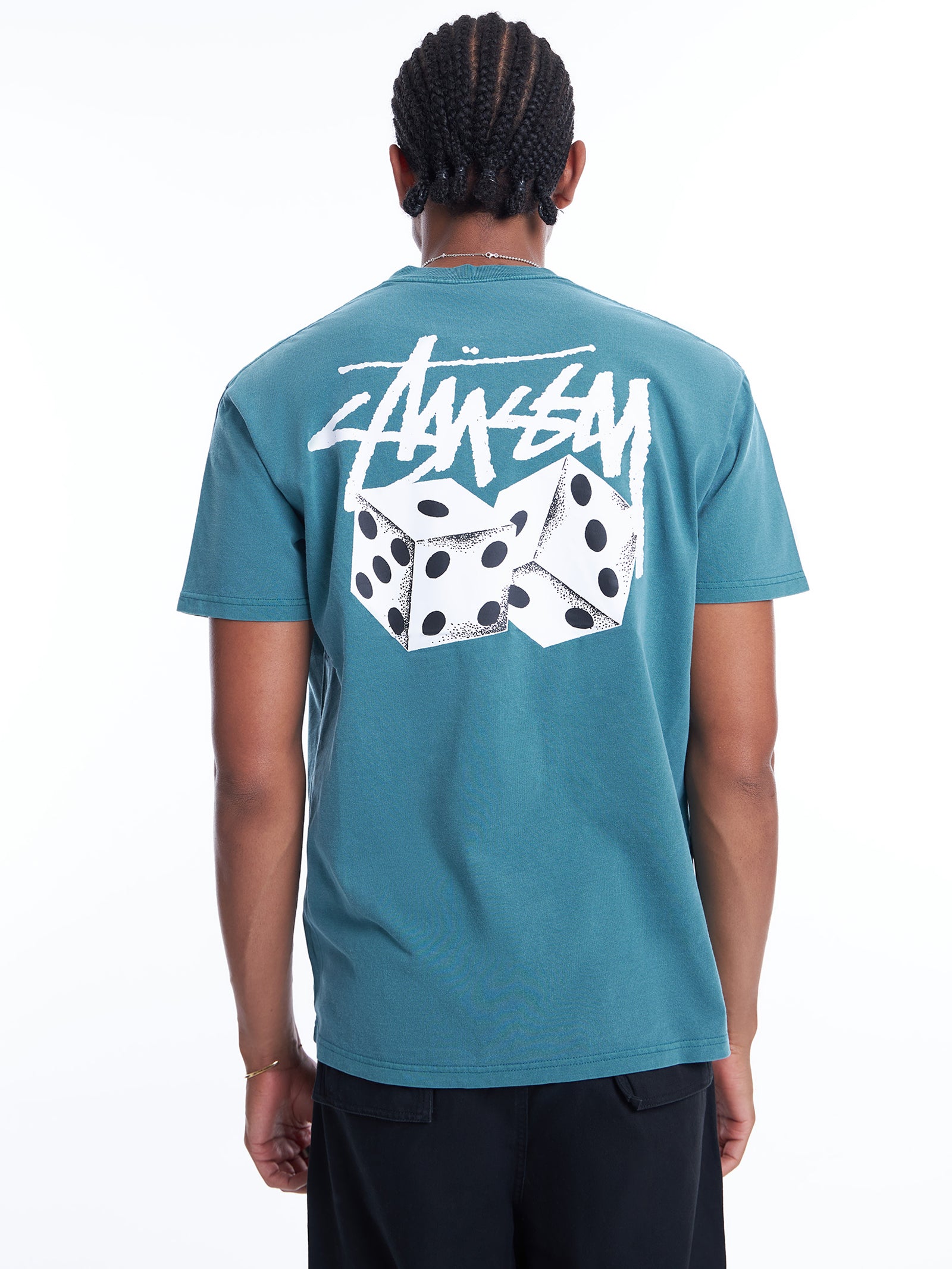 Pair Of Dice Heavyweight Short Sleeve T-Shirt in Moss Green