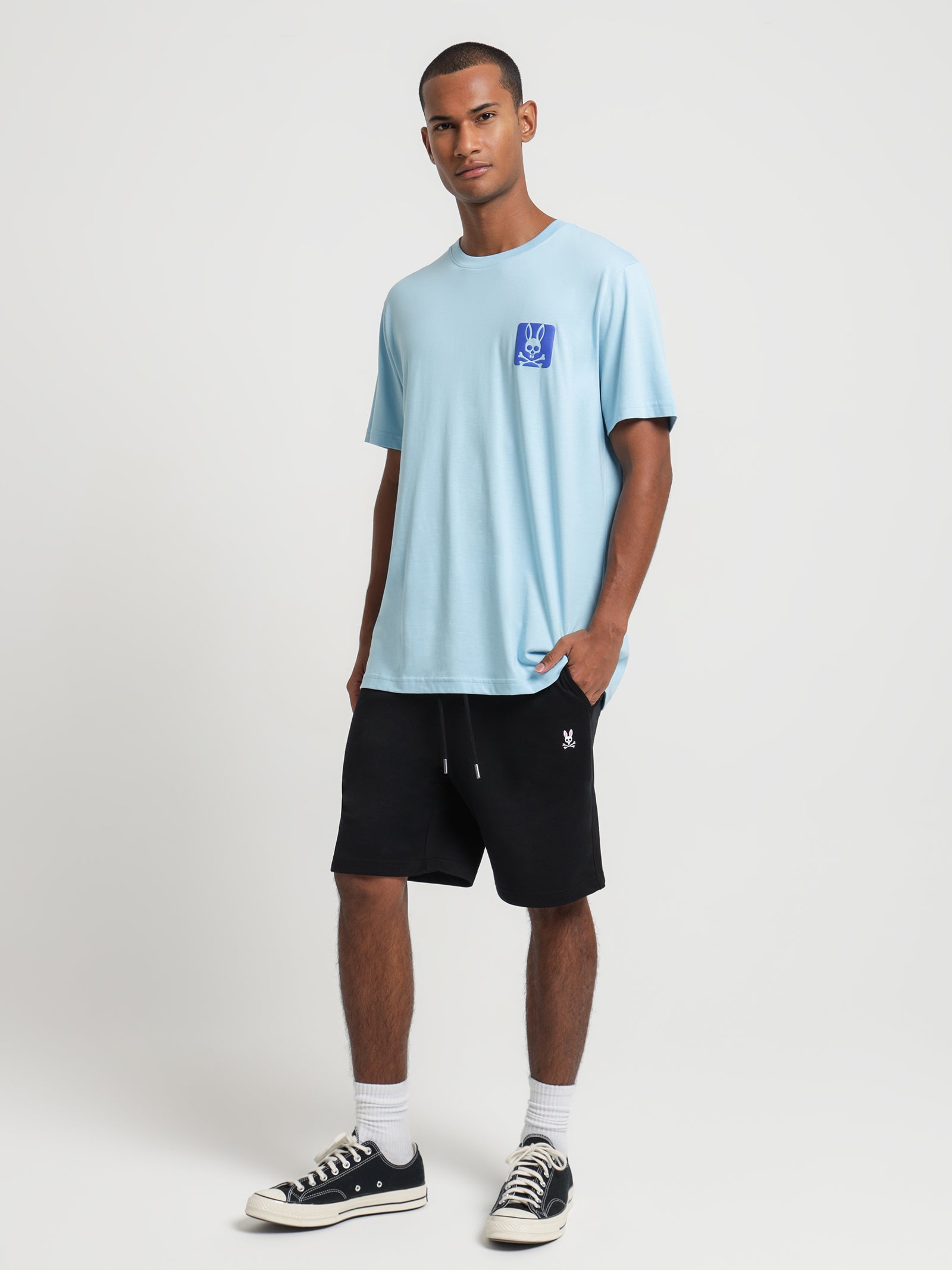 Lloyds Relaxed Fit Graphic T-Shirt in Sky Blue