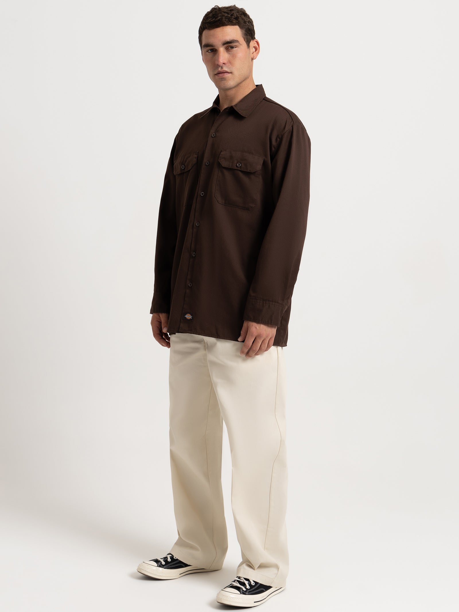 574 Long Sleeve Shirt in Brown