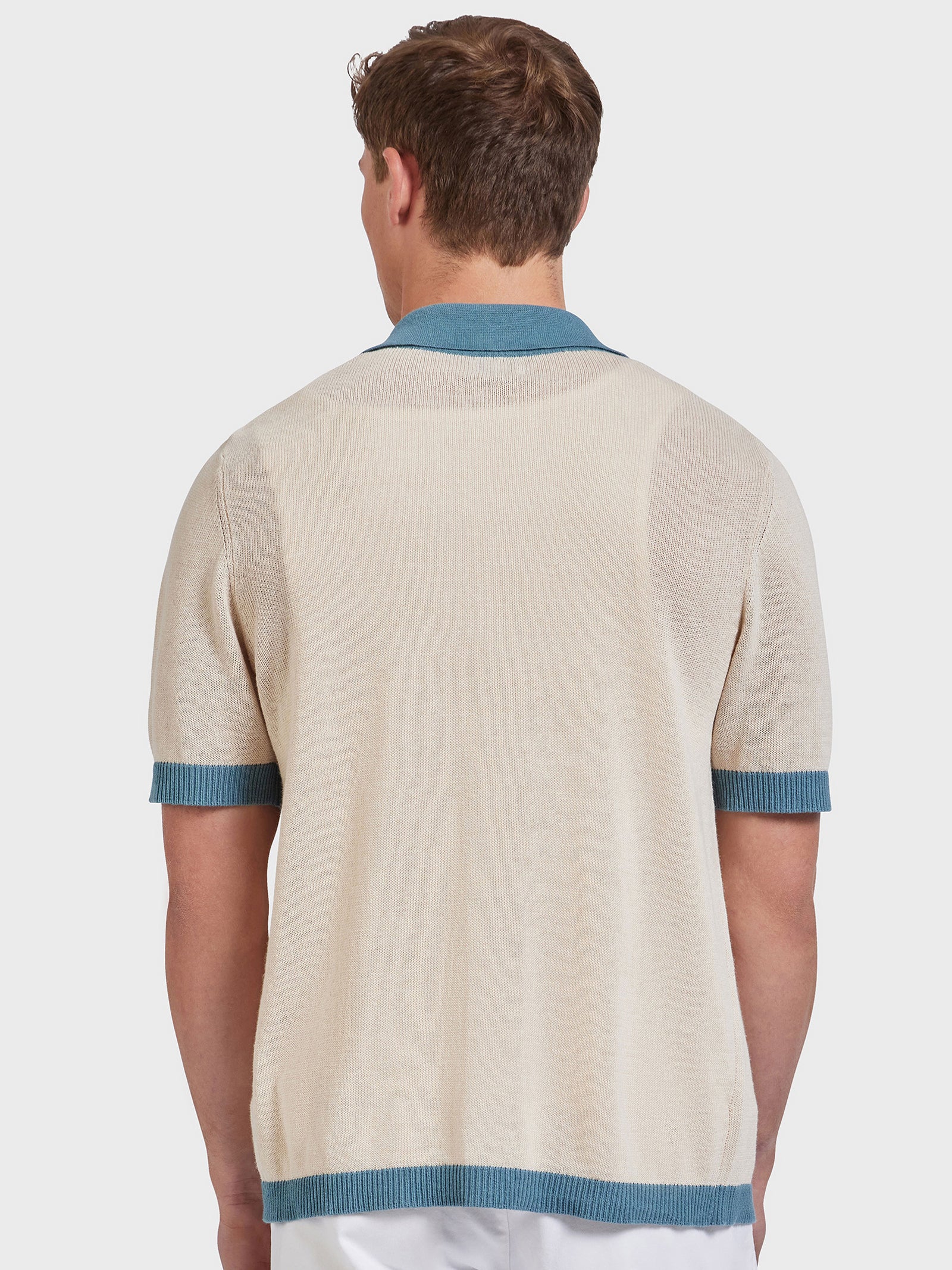 Gatsby Knit Polo Shirt in Natural