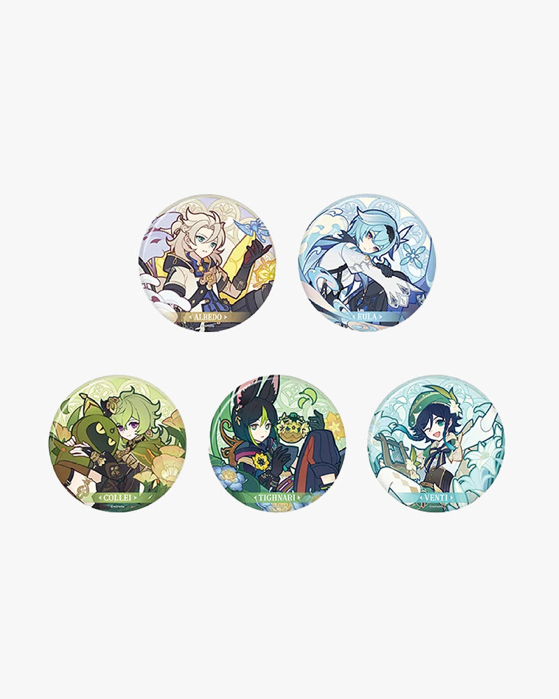 Genshin Impact Windblume's Breath Series Character Tin Badge