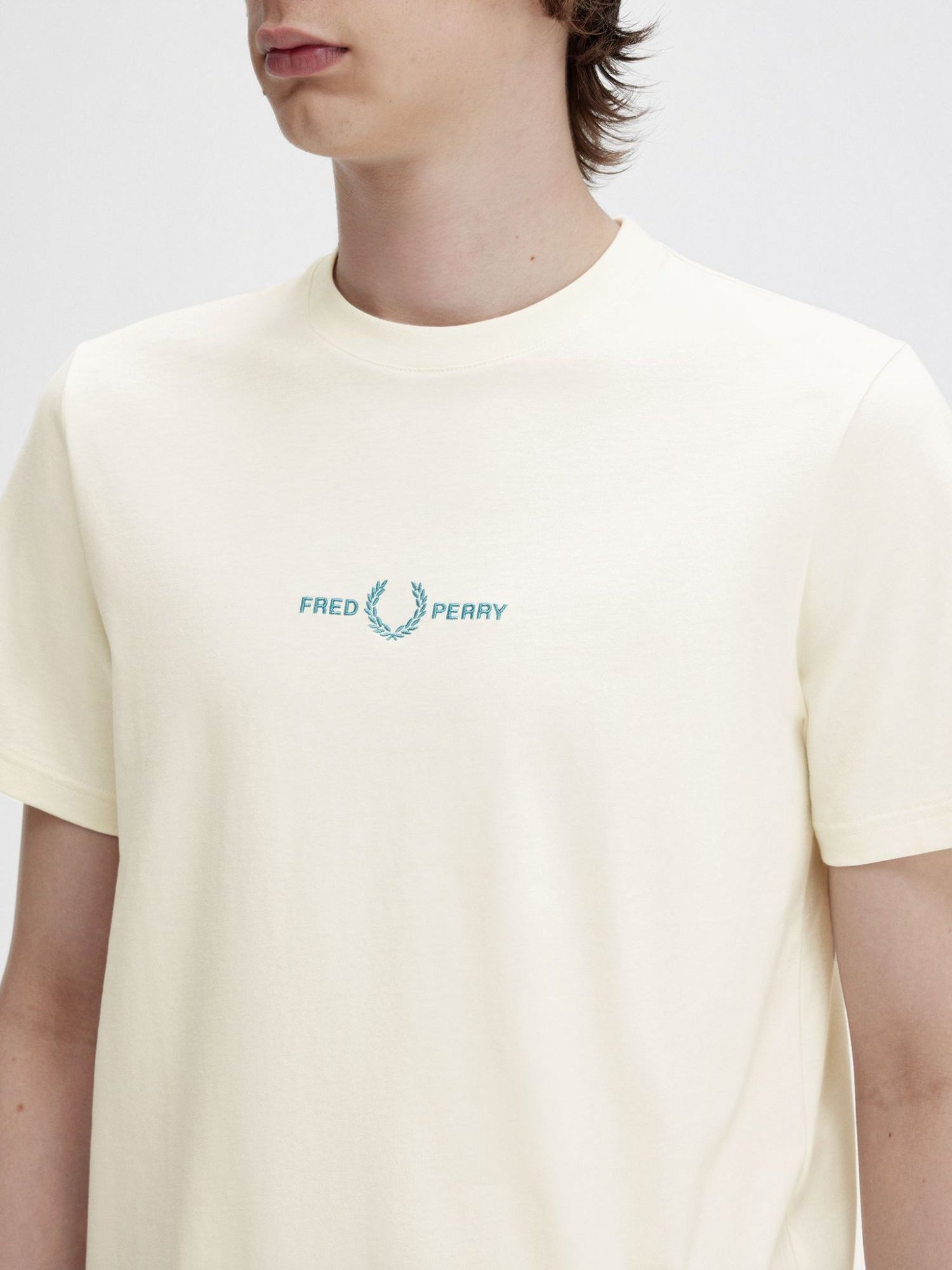 Embroidered T-Shirt in Ecru