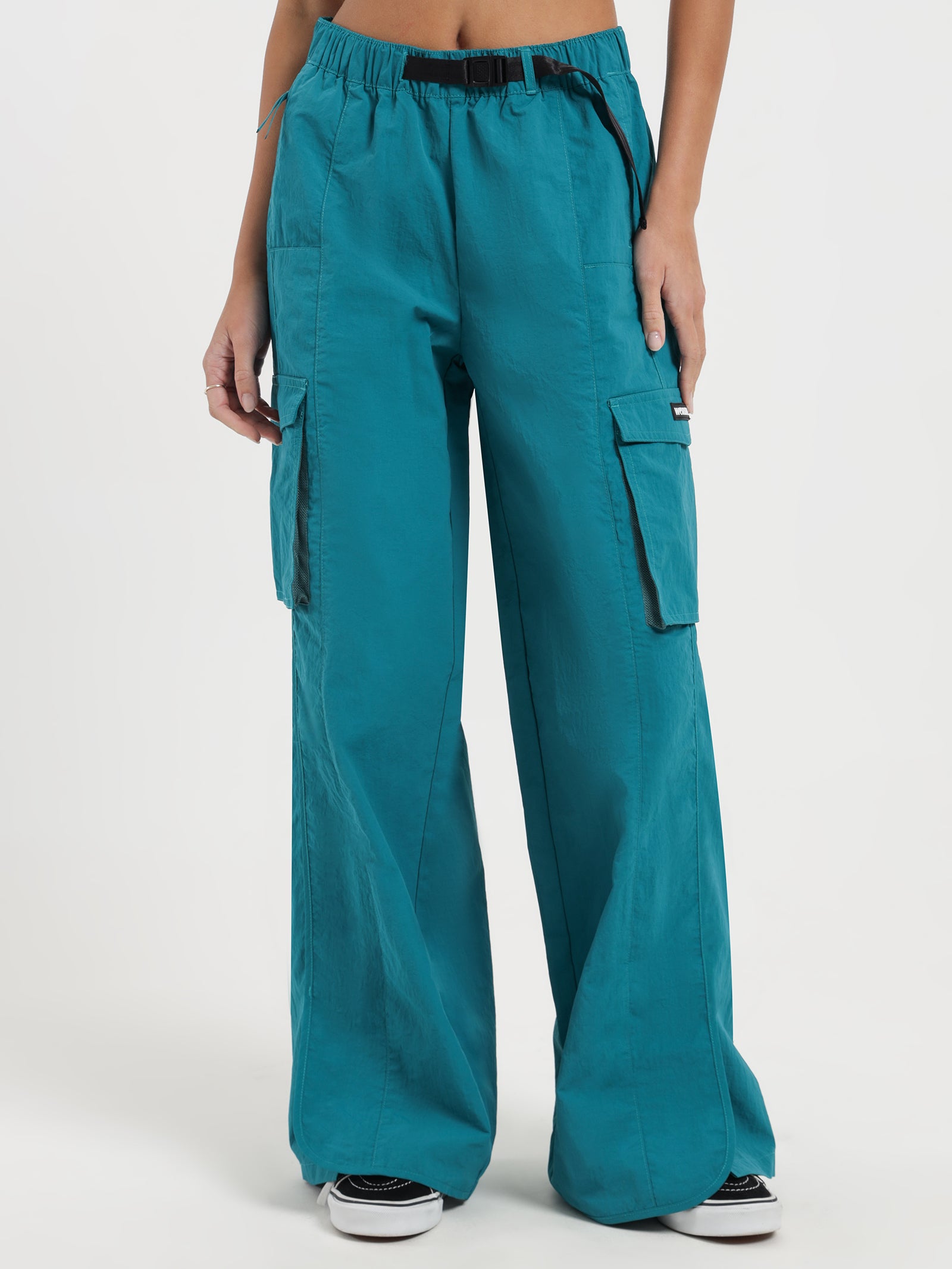 Curiosity Toggle Nylon Pants in Deep Lake