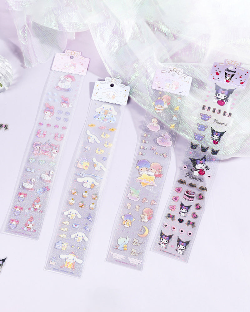 Sanrio Characters Wonderful Time Glitter Sticker Sheet