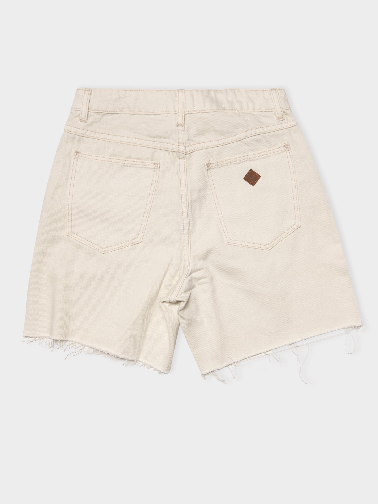 Claudia Cut Off Shorts in Stone White