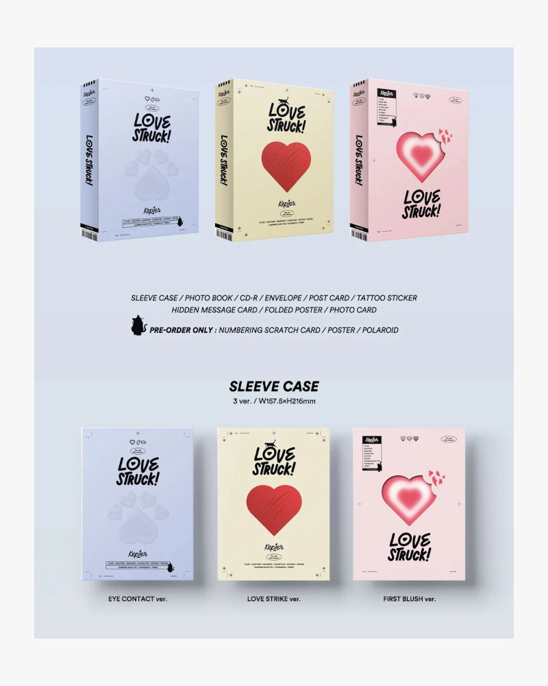 Kep1er - LOVESTRUCK! (4TH MINI ALBUM) (3 Versions)