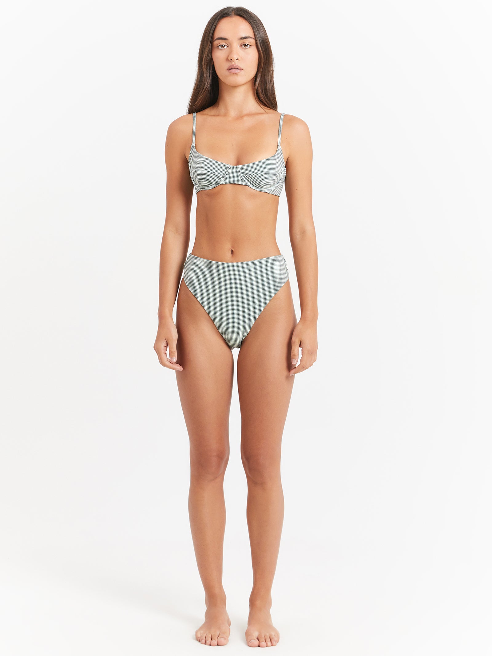 Levitation 90s High Cut Bikini Briefs in Pistachio