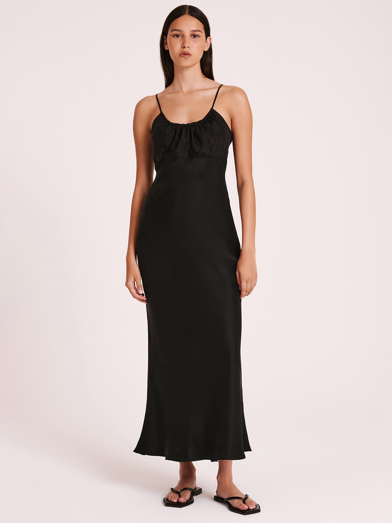 Sol Cupro Dress in Black