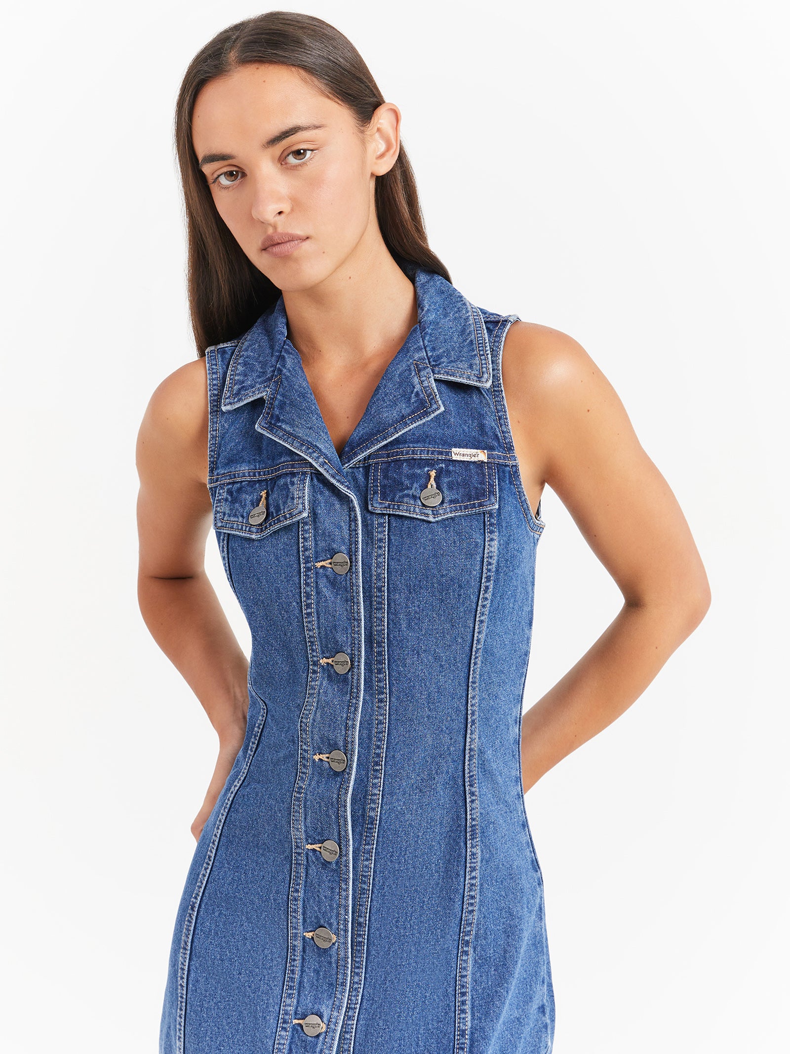 Sundaze Denim Dress in Motel Blues