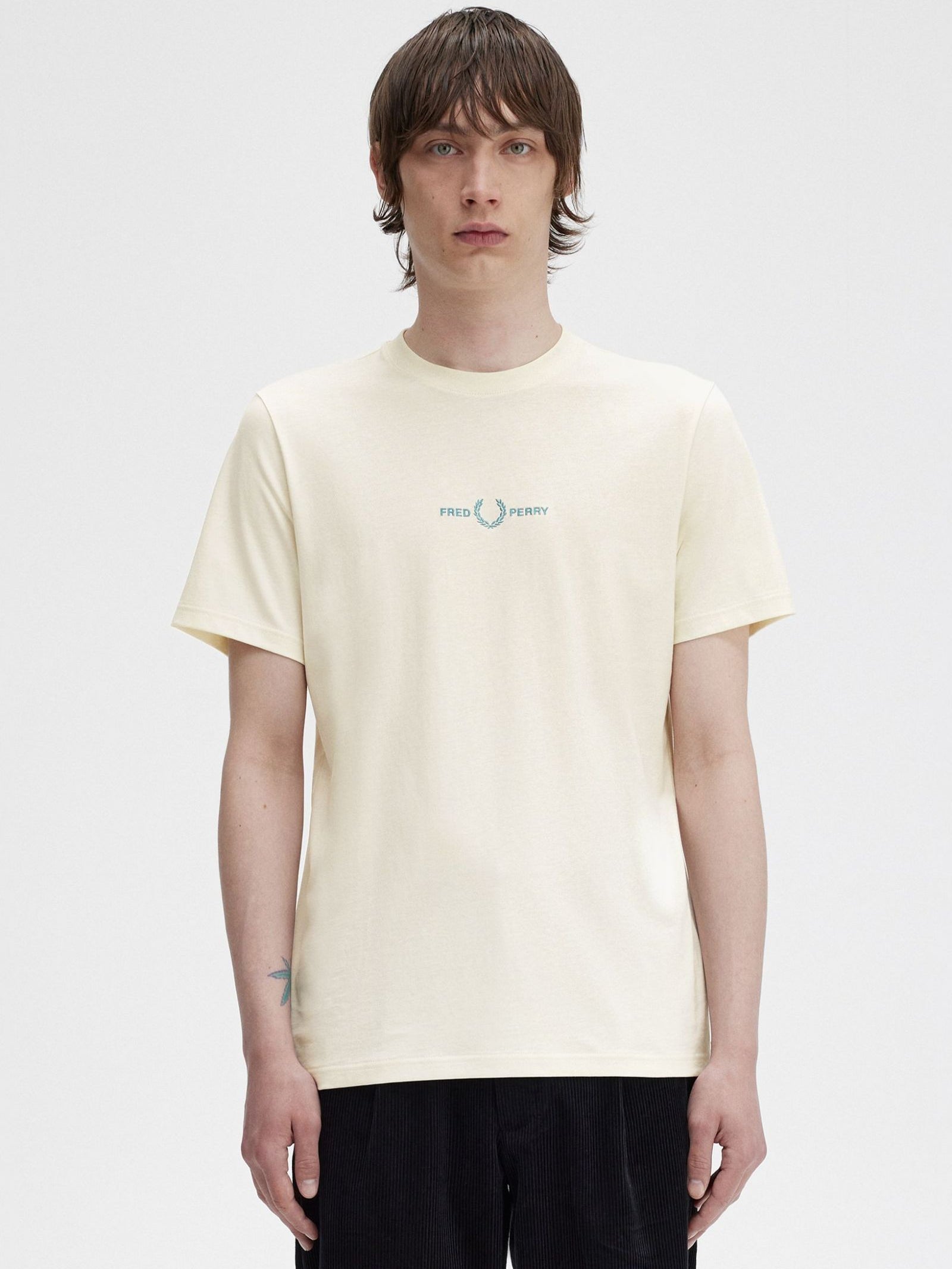 Embroidered T-Shirt in Ecru