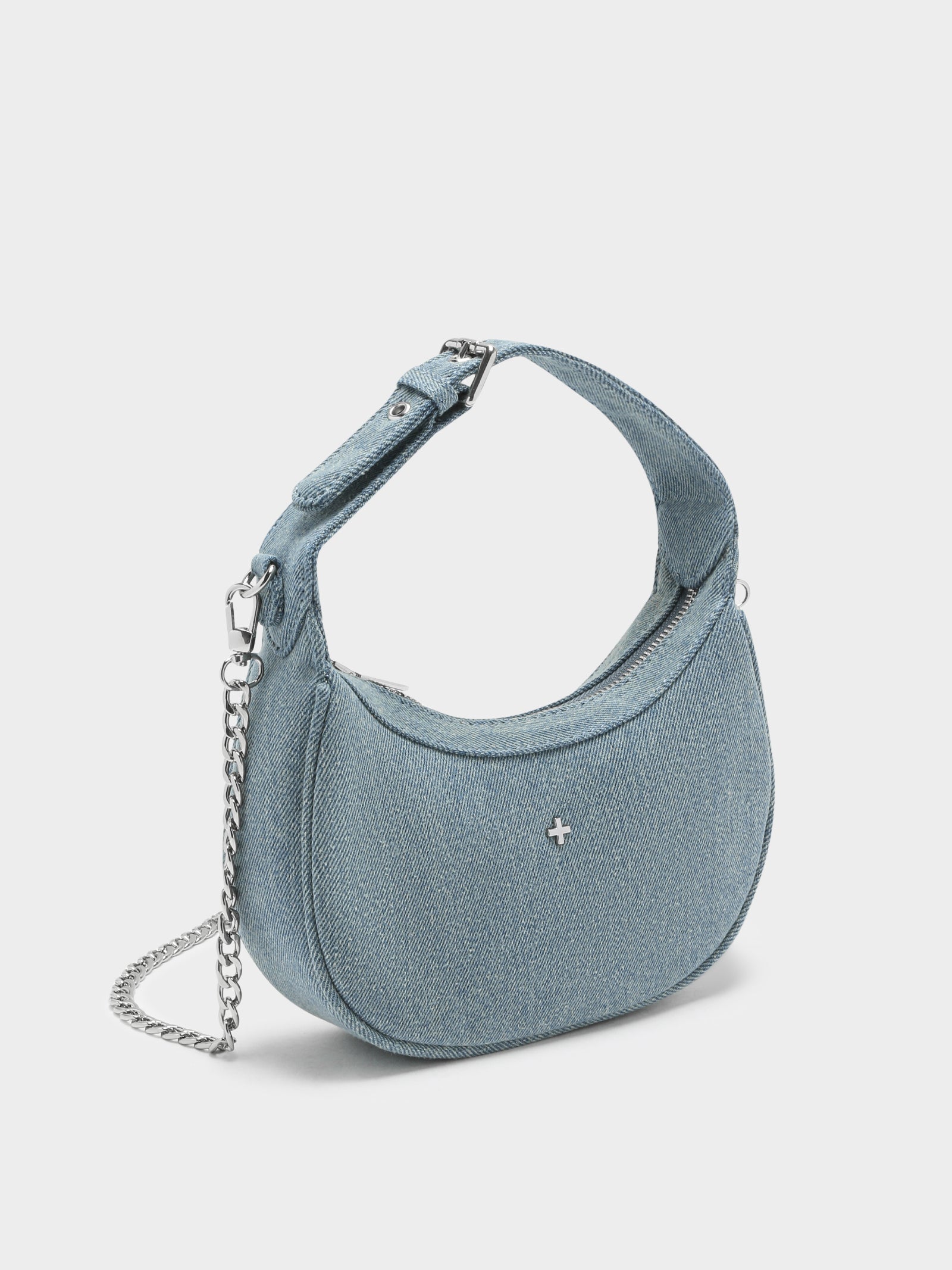 Em Davies Sharni Handbag in Denim & Silver