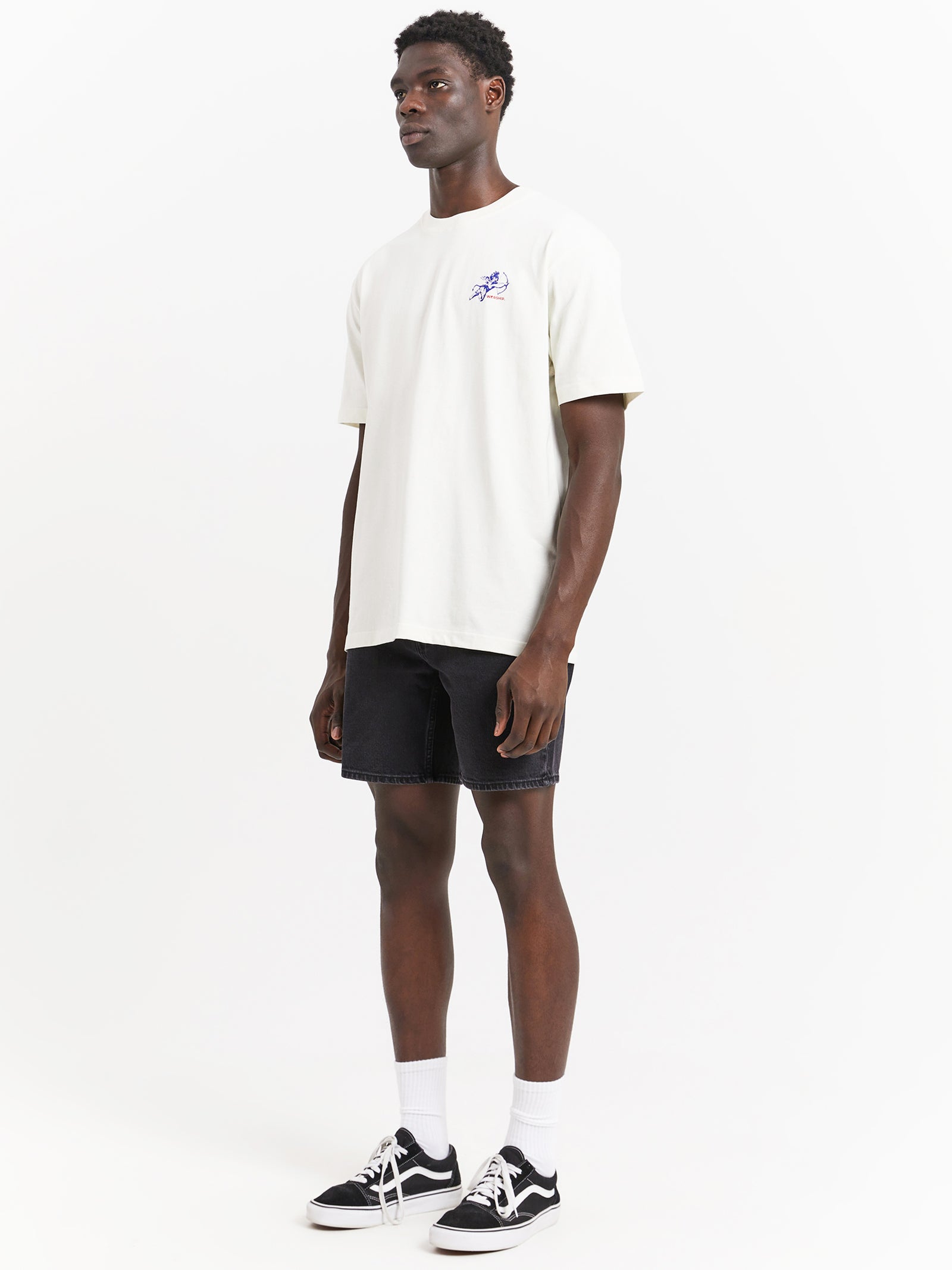 Cherub Regular Fit T-Shirt in Bone White