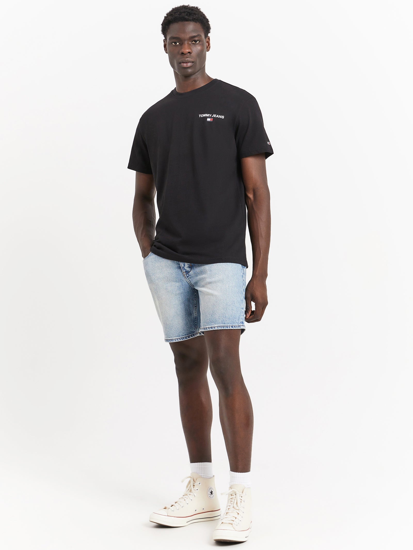 Classic Linear Back Print T-Shirt in Black